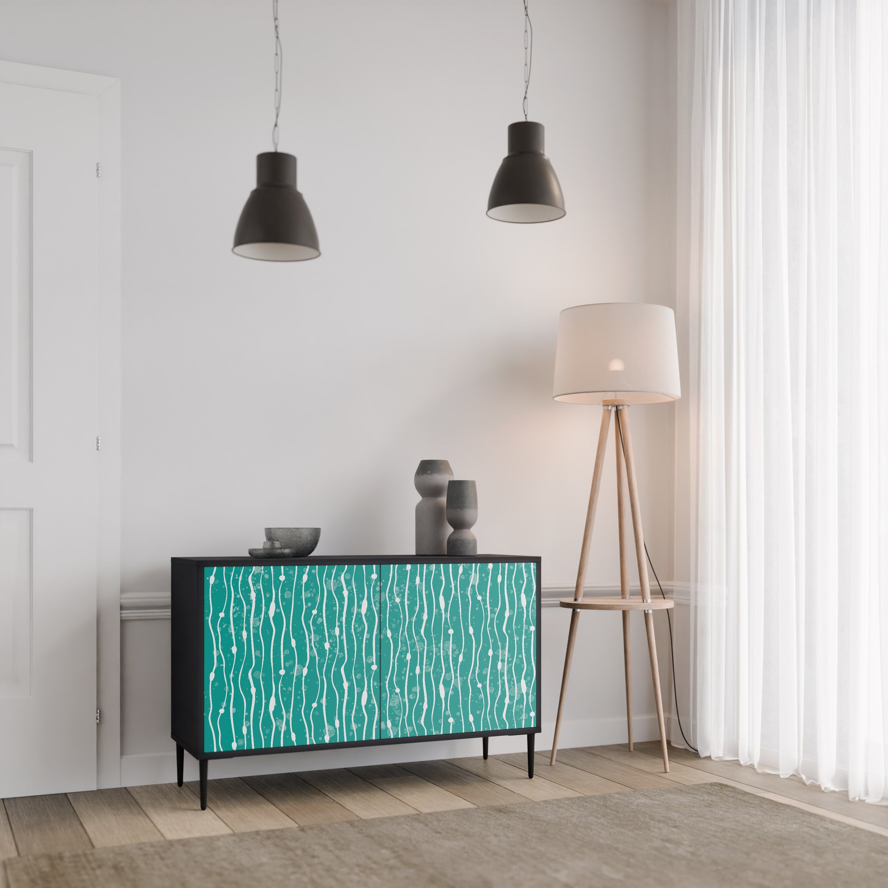 TURQUOISE RAIN 2-Door Sideboard