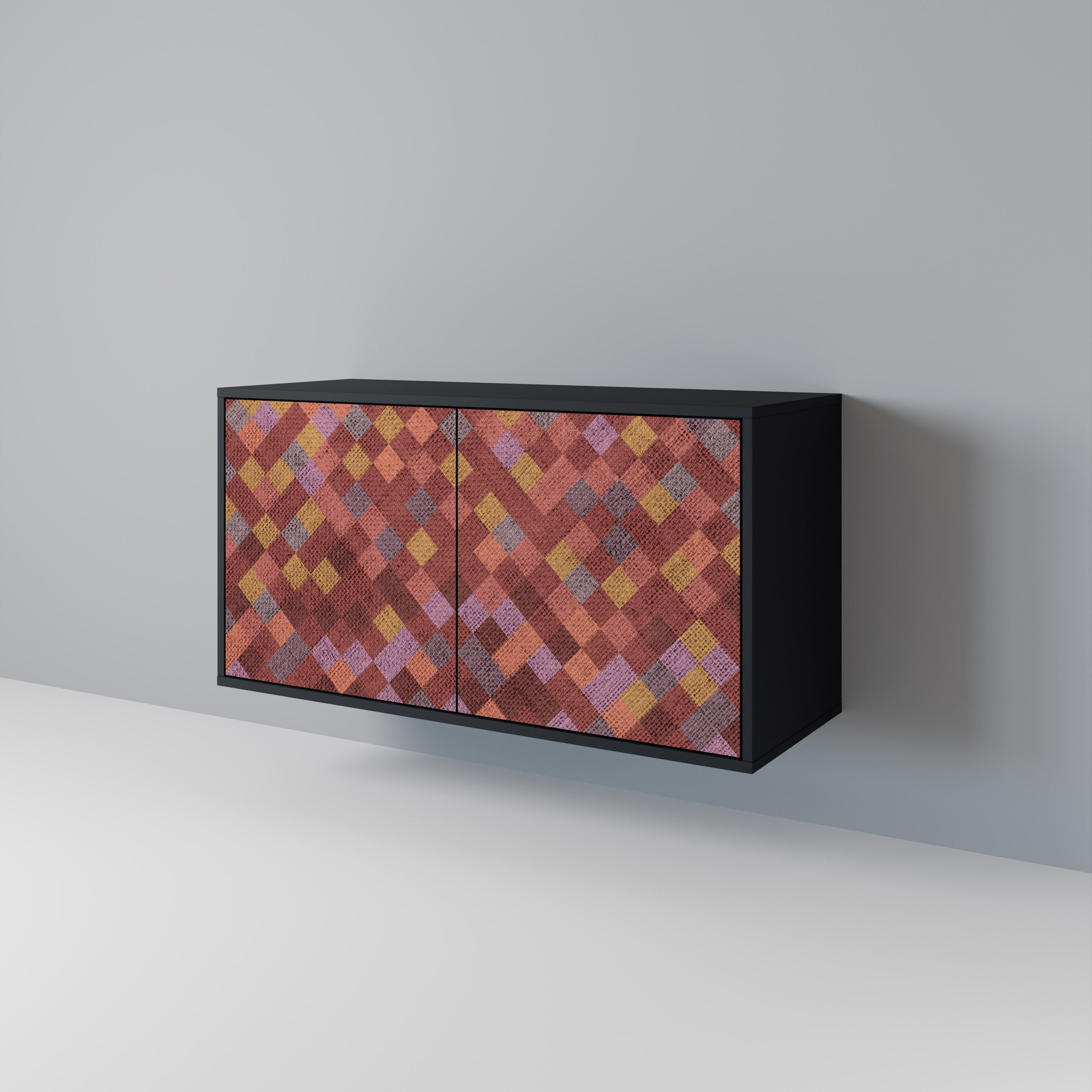 PAINTED SQUARES 2-Door Sideboard