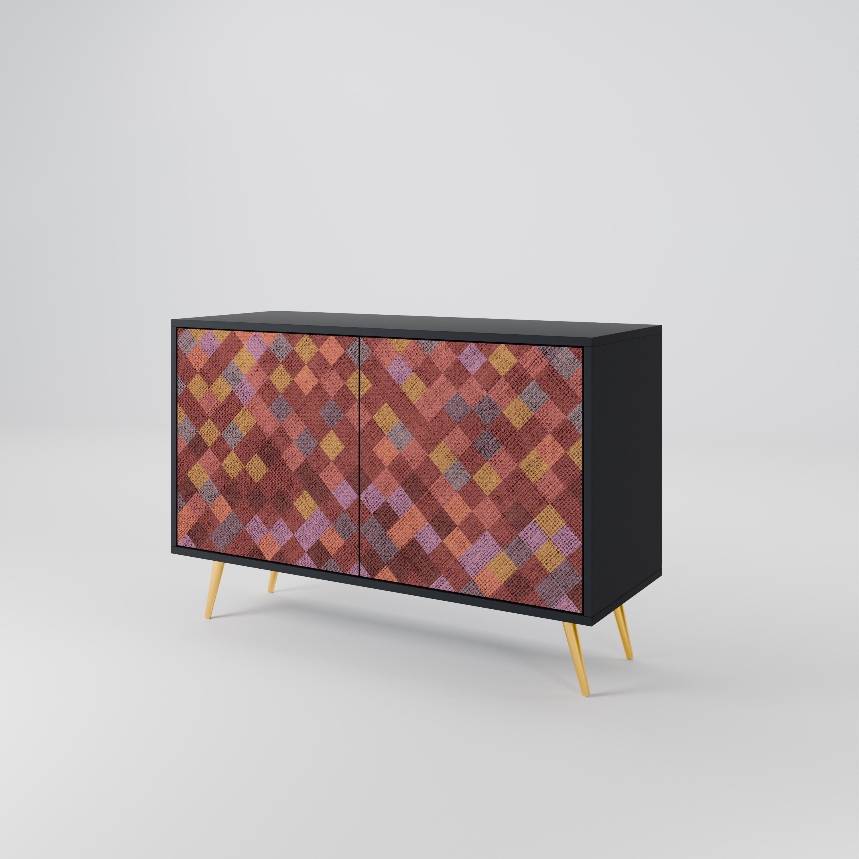 PAINTED SQUARES 2-Door Sideboard