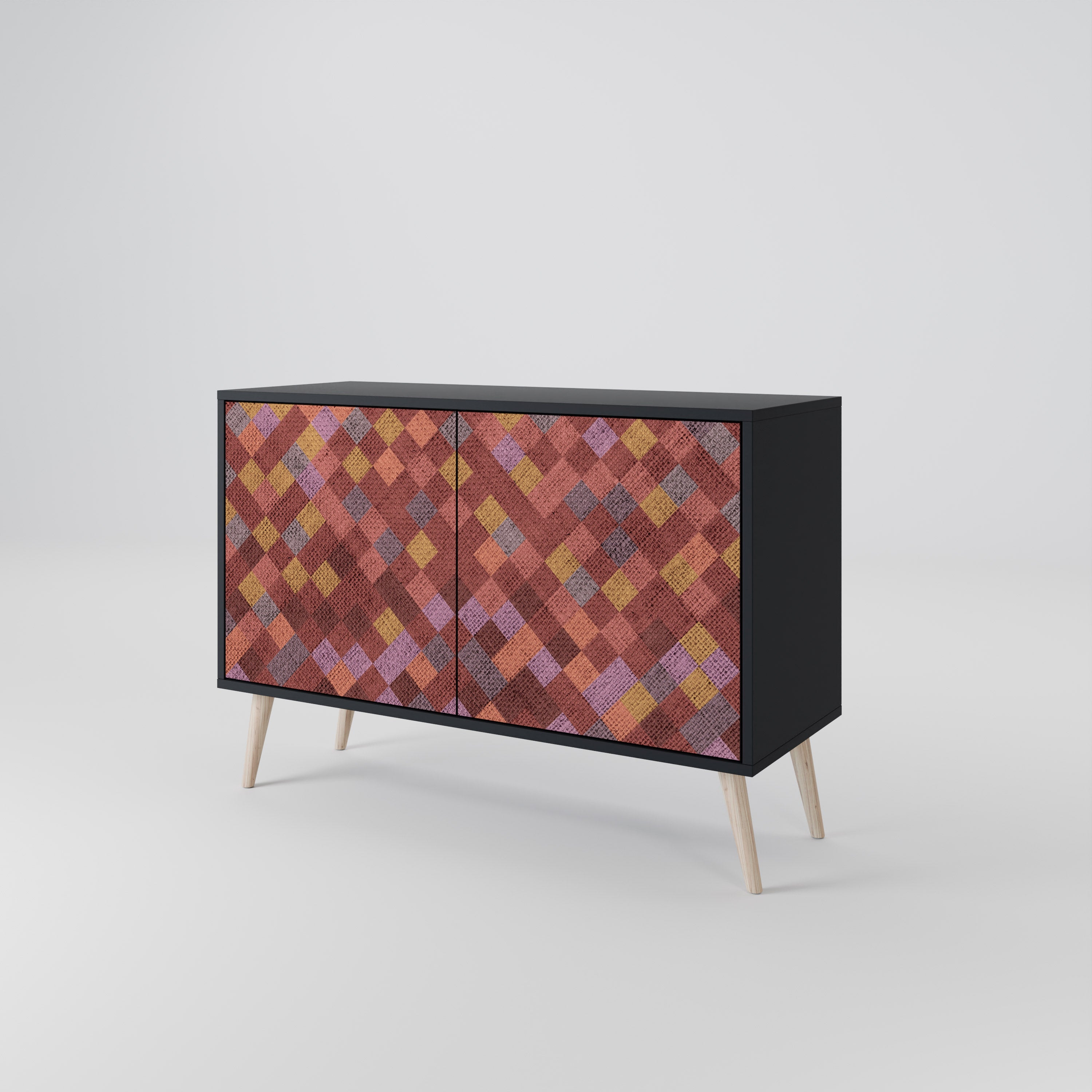 PAINTED SQUARES 2-Door Sideboard