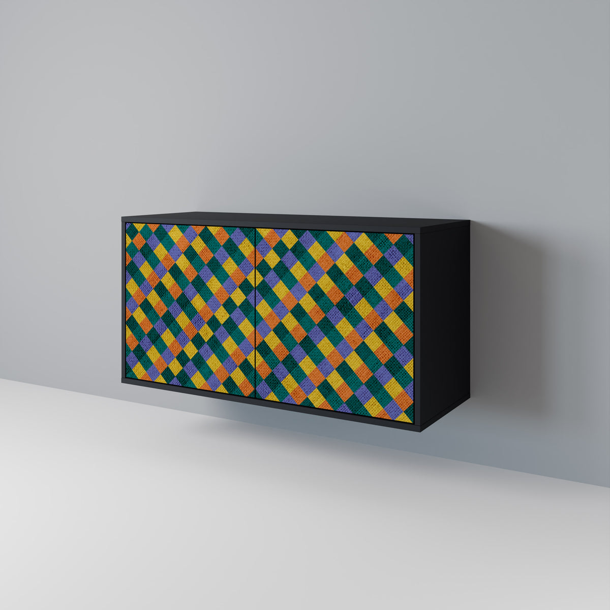 PAINTED SQUARES MIX 2-türiges Sideboard