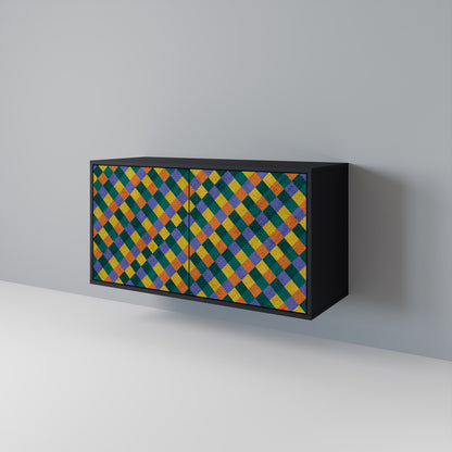 PAINTED SQUARES MIX 2-türiges Sideboard