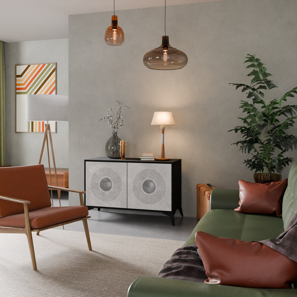 SOLID CIRCLES Skänk med två dörrar