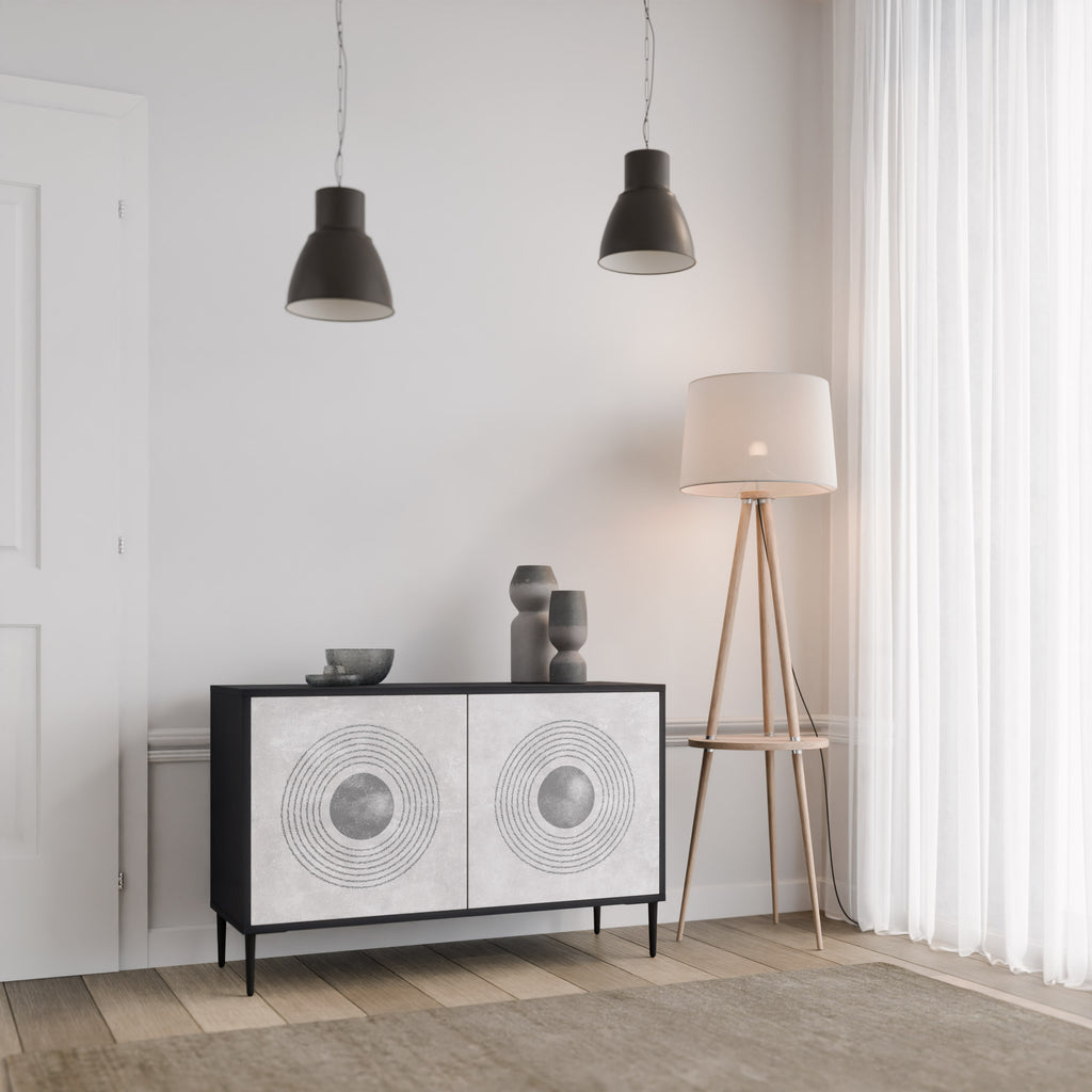 SOLID CIRCLES Skänk med två dörrar