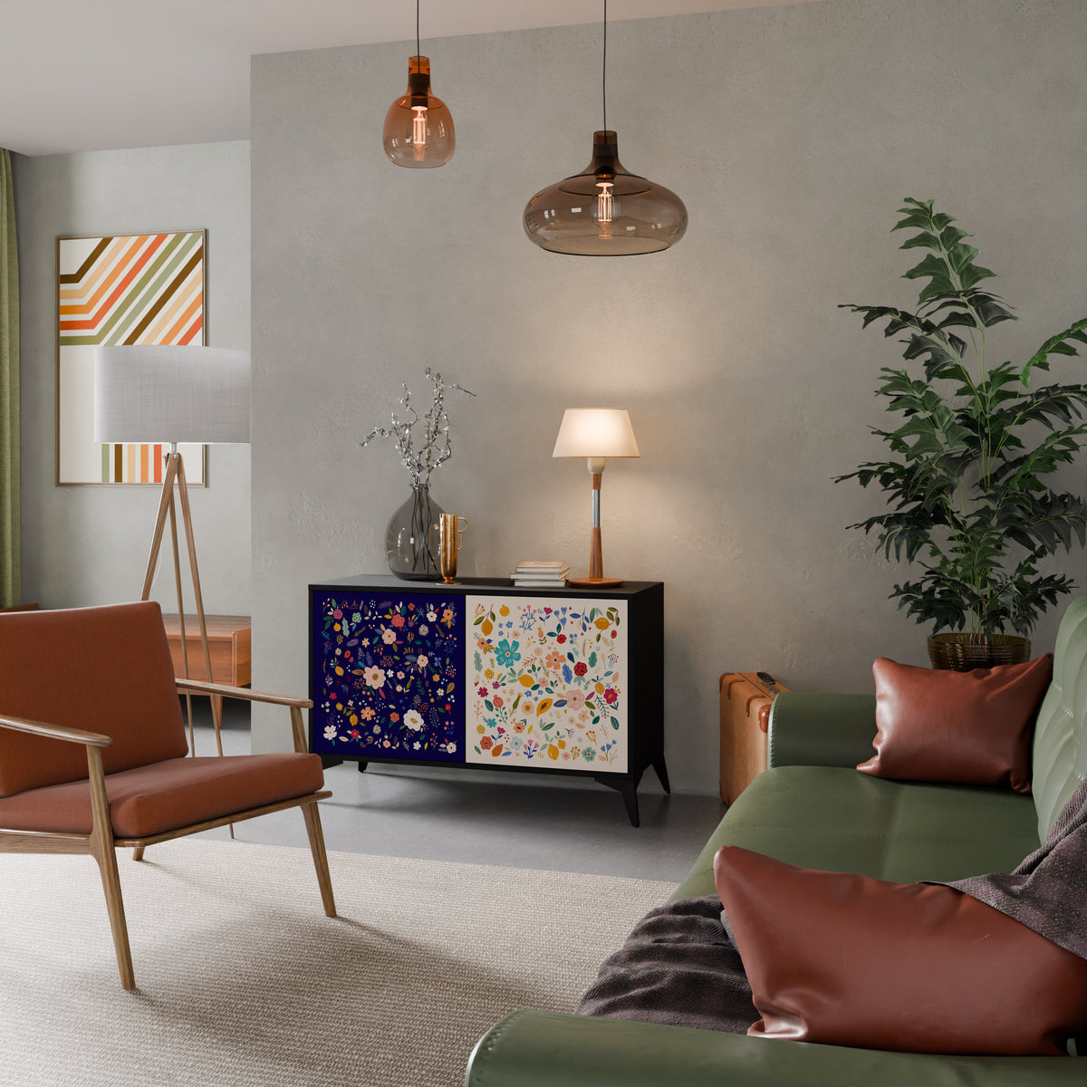 FLORAL COMBINATION 2-Door Sideboard