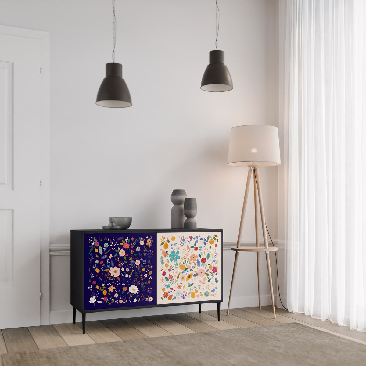 FLORAL COMBINATION 2-Door Sideboard