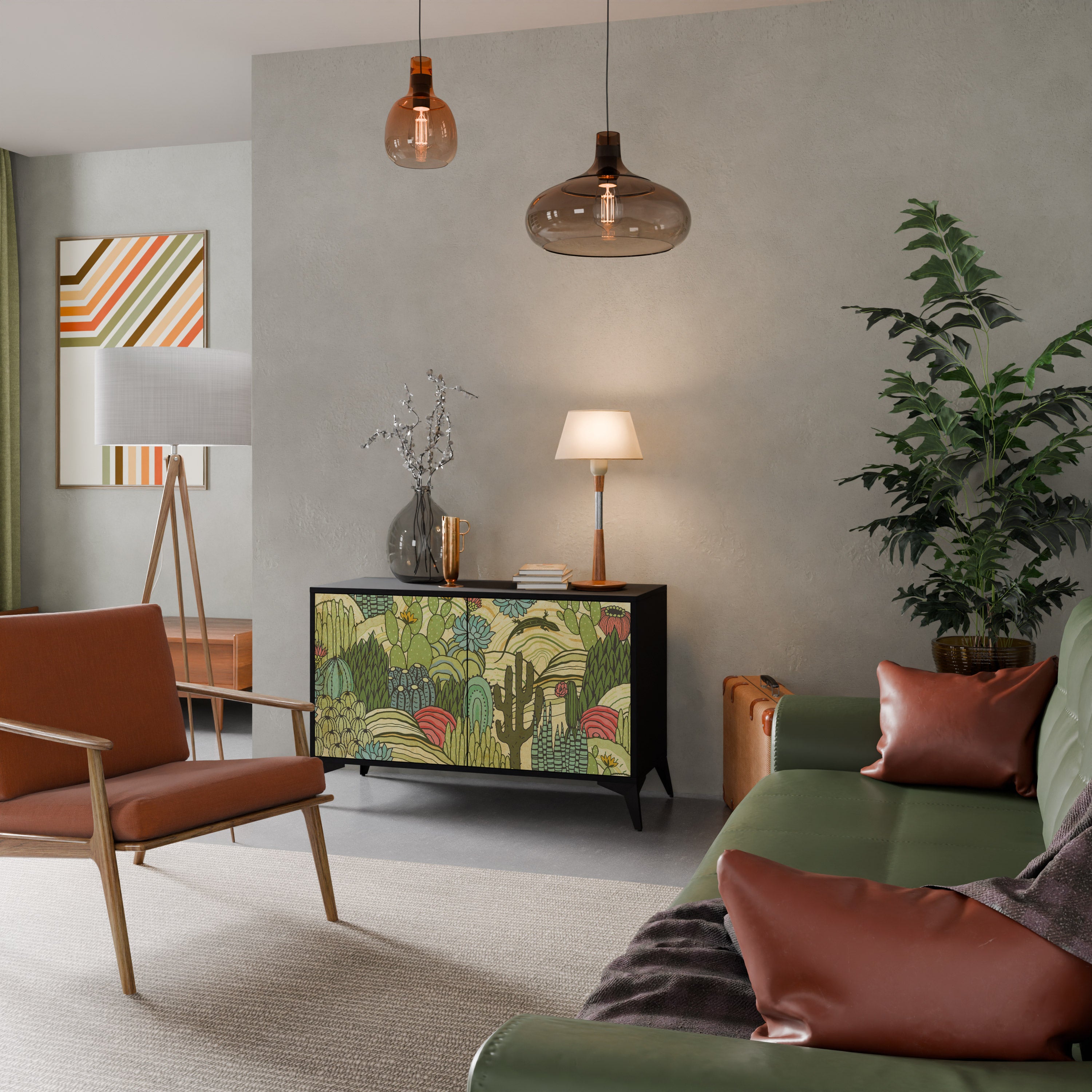 SUCCULENTS KALEIDOSCOPE 2-türiges Sideboard