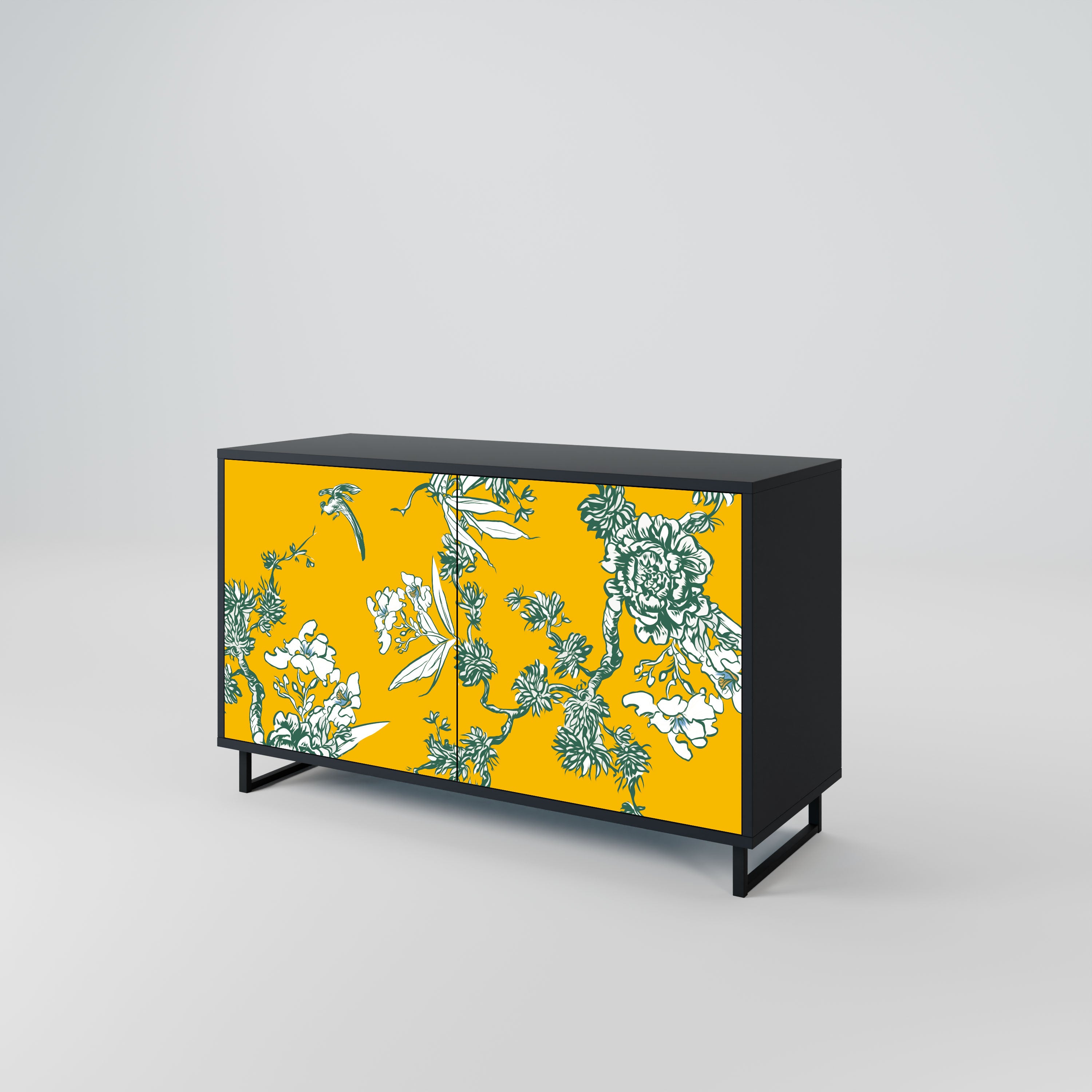 YELLOW CHINOISERIE Komoda 2-drzwiowa korpus Czarny