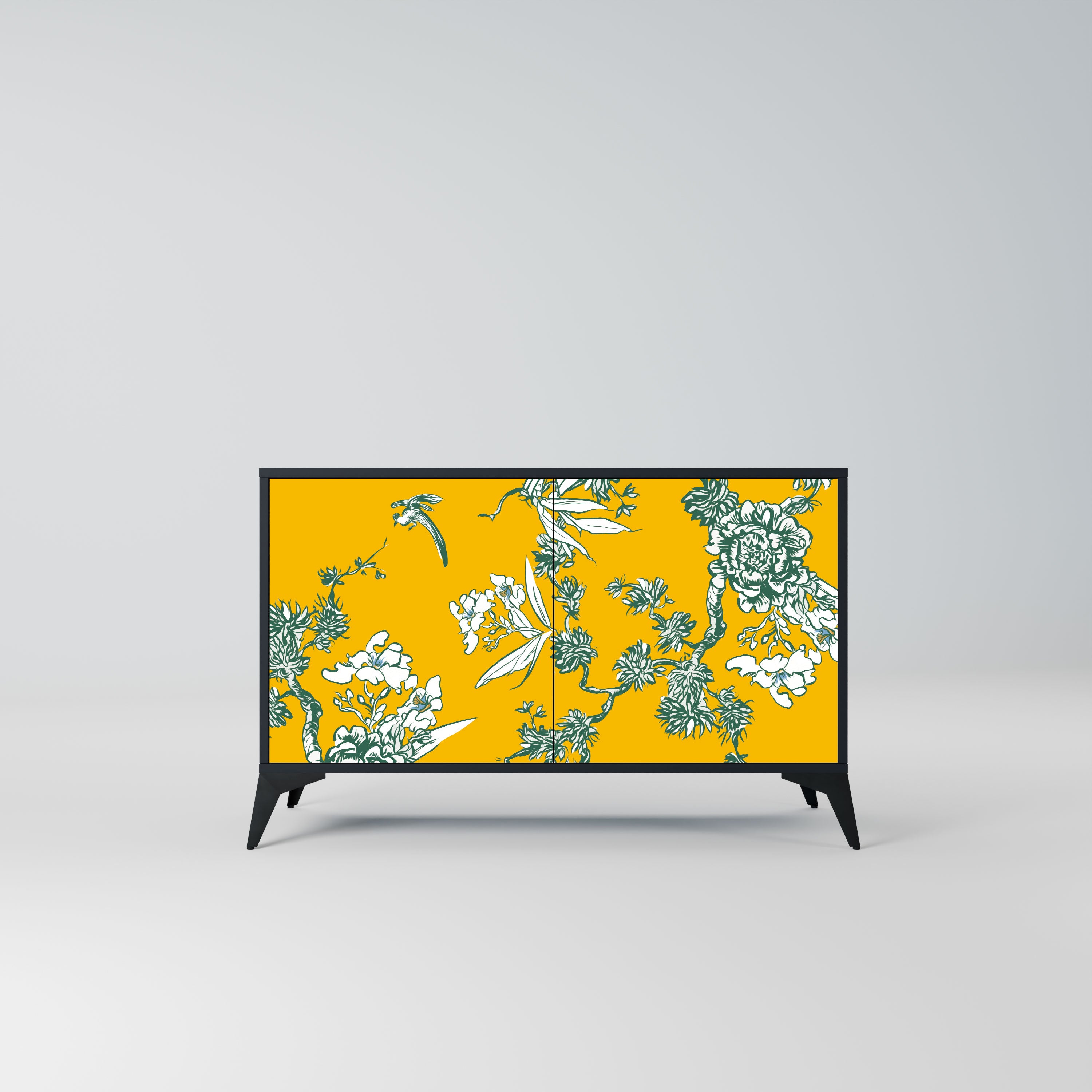 YELLOW CHINOISERIE Komoda 2-drzwiowa korpus Czarny