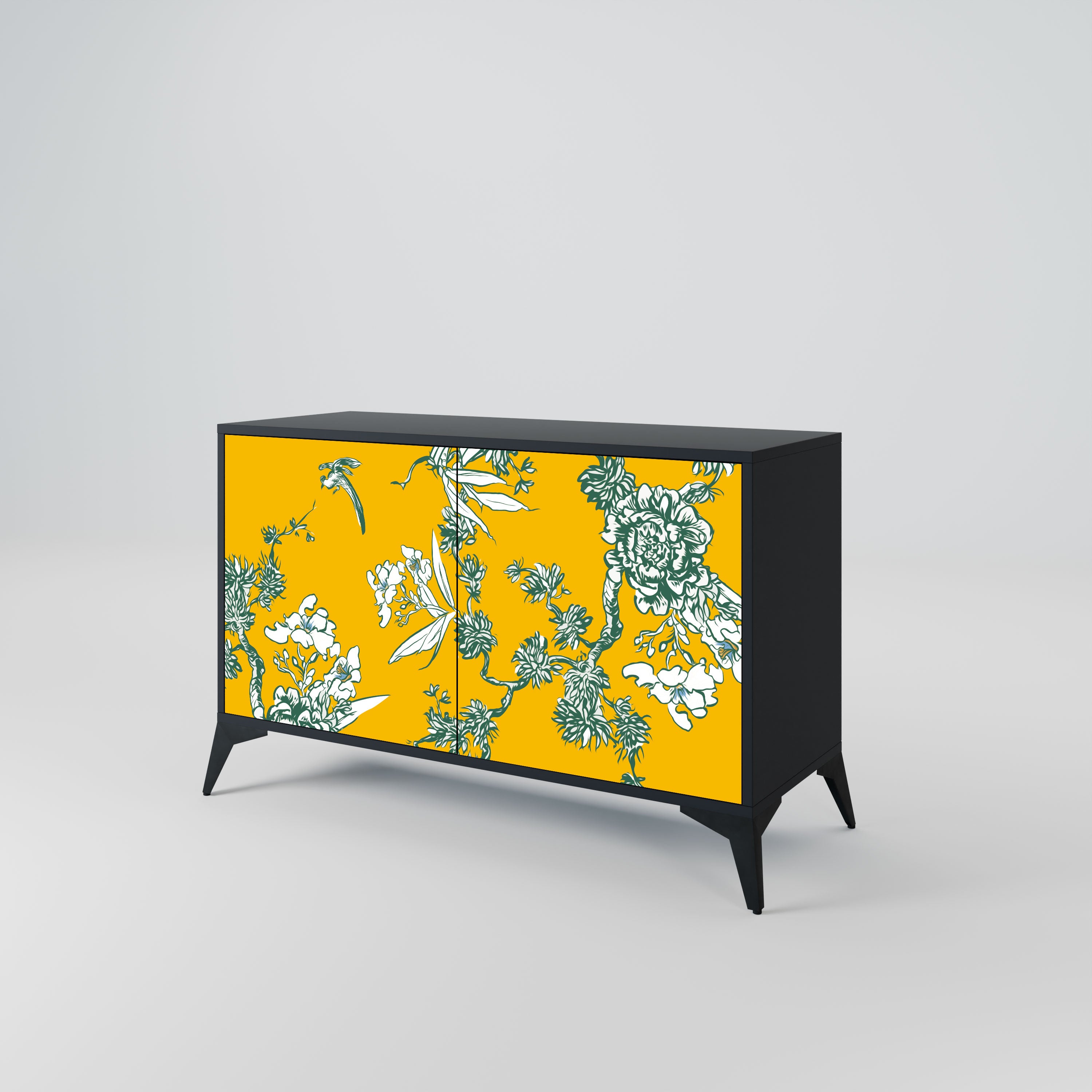 YELLOW CHINOISERIE Komoda 2-drzwiowa korpus Czarny