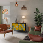 YELLOW CHINOISERIE 2-Door Sideboard