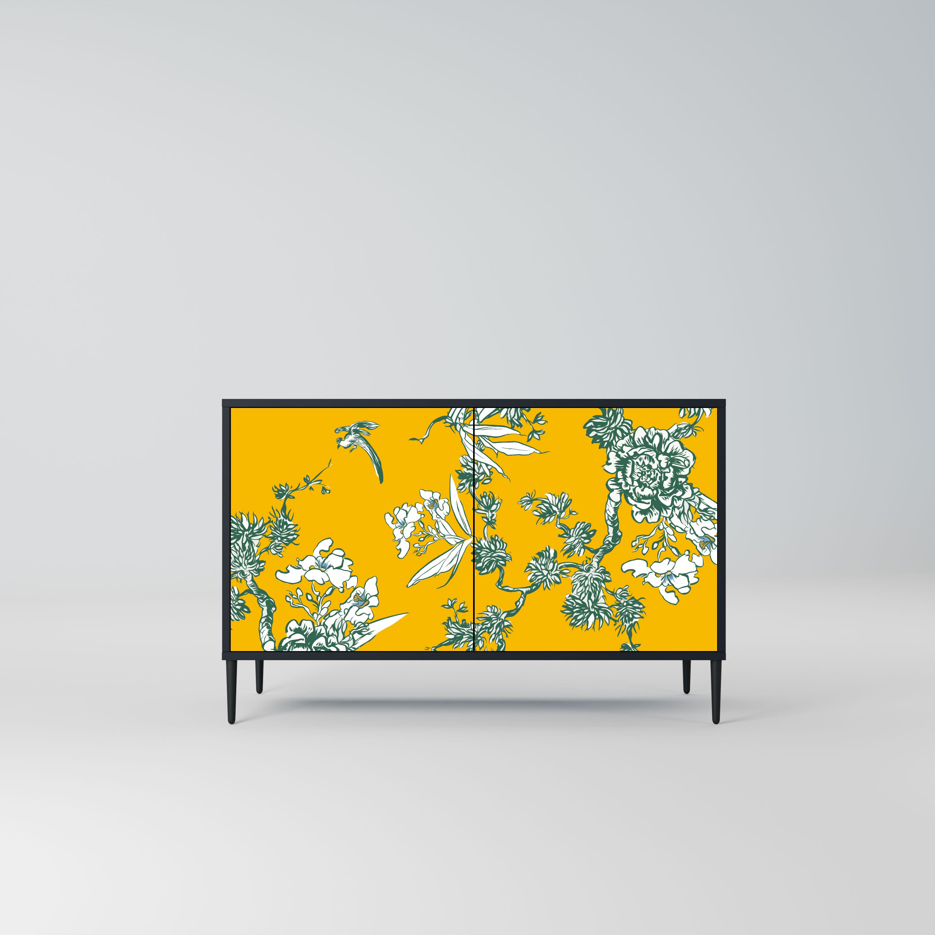 YELLOW CHINOISERIE Komoda 2-drzwiowa korpus Czarny