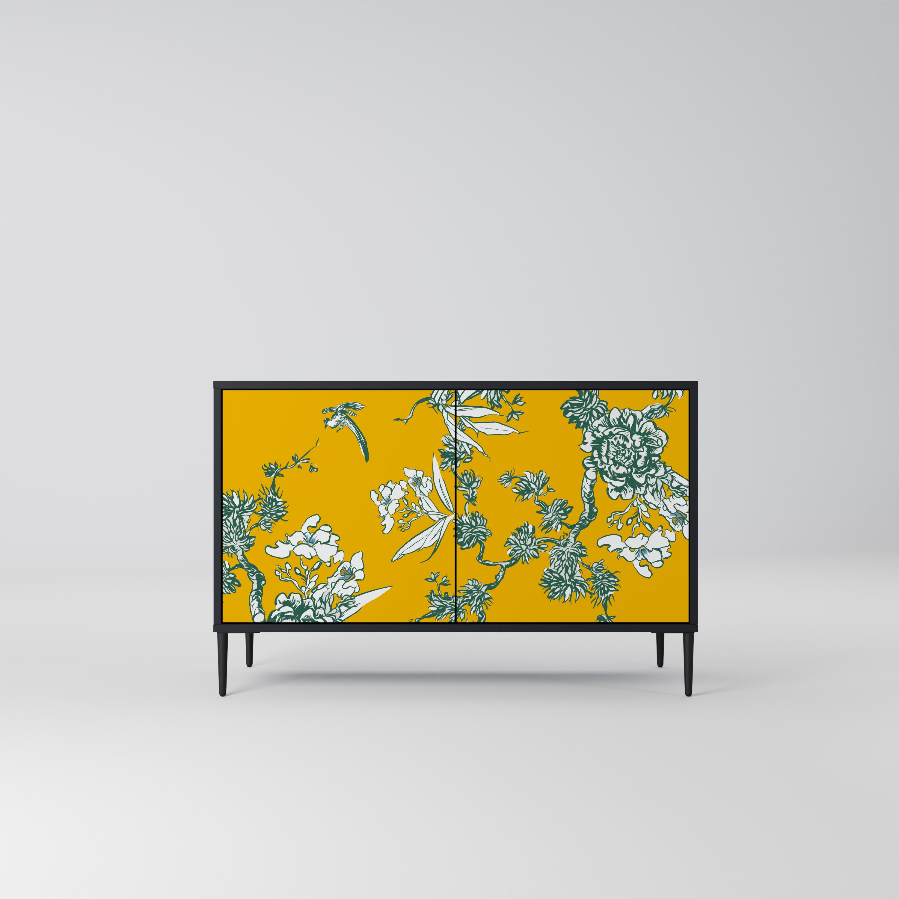 YELLOW CHINOISERIE 2-Door Sideboard