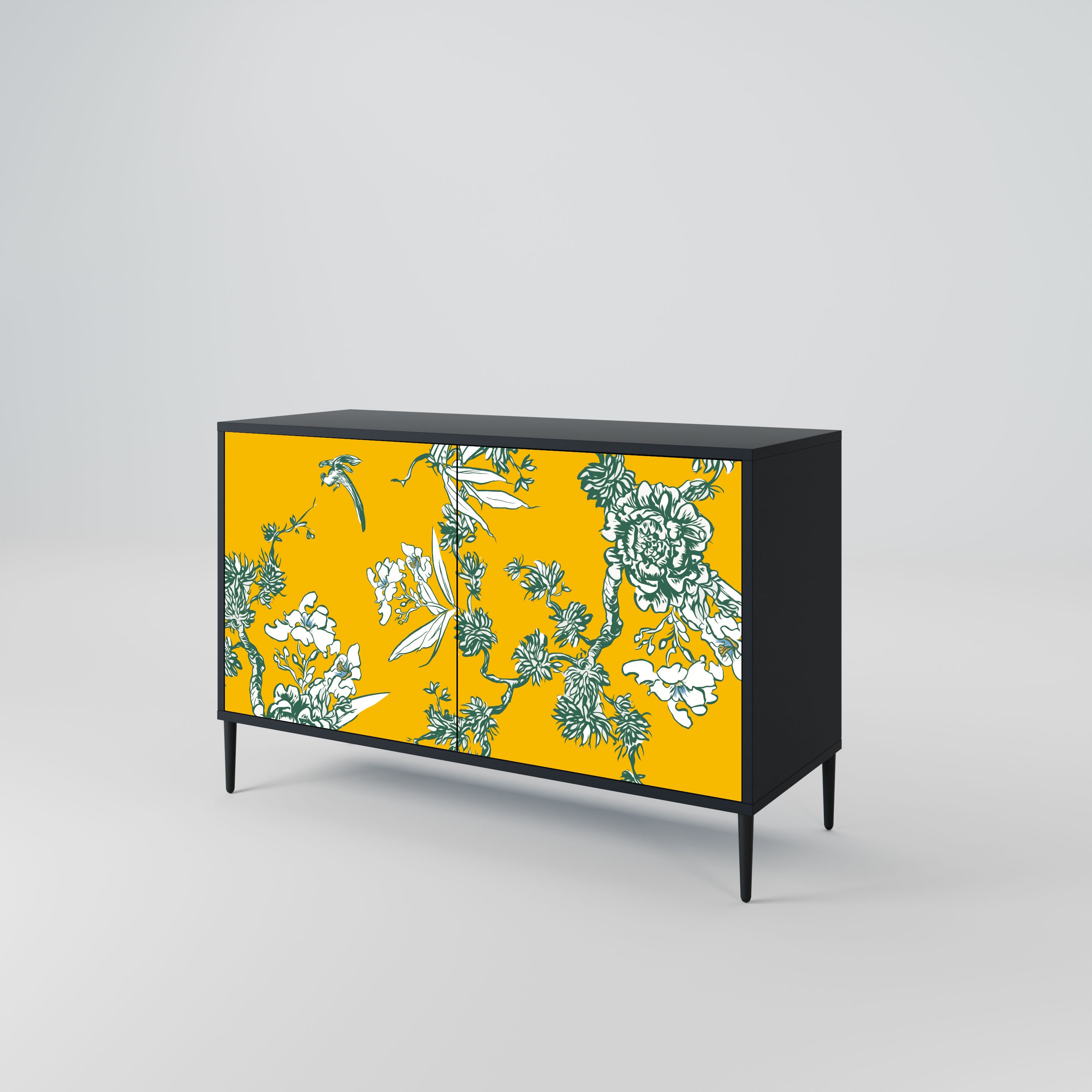 YELLOW CHINOISERIE Komoda 2-drzwiowa korpus Czarny