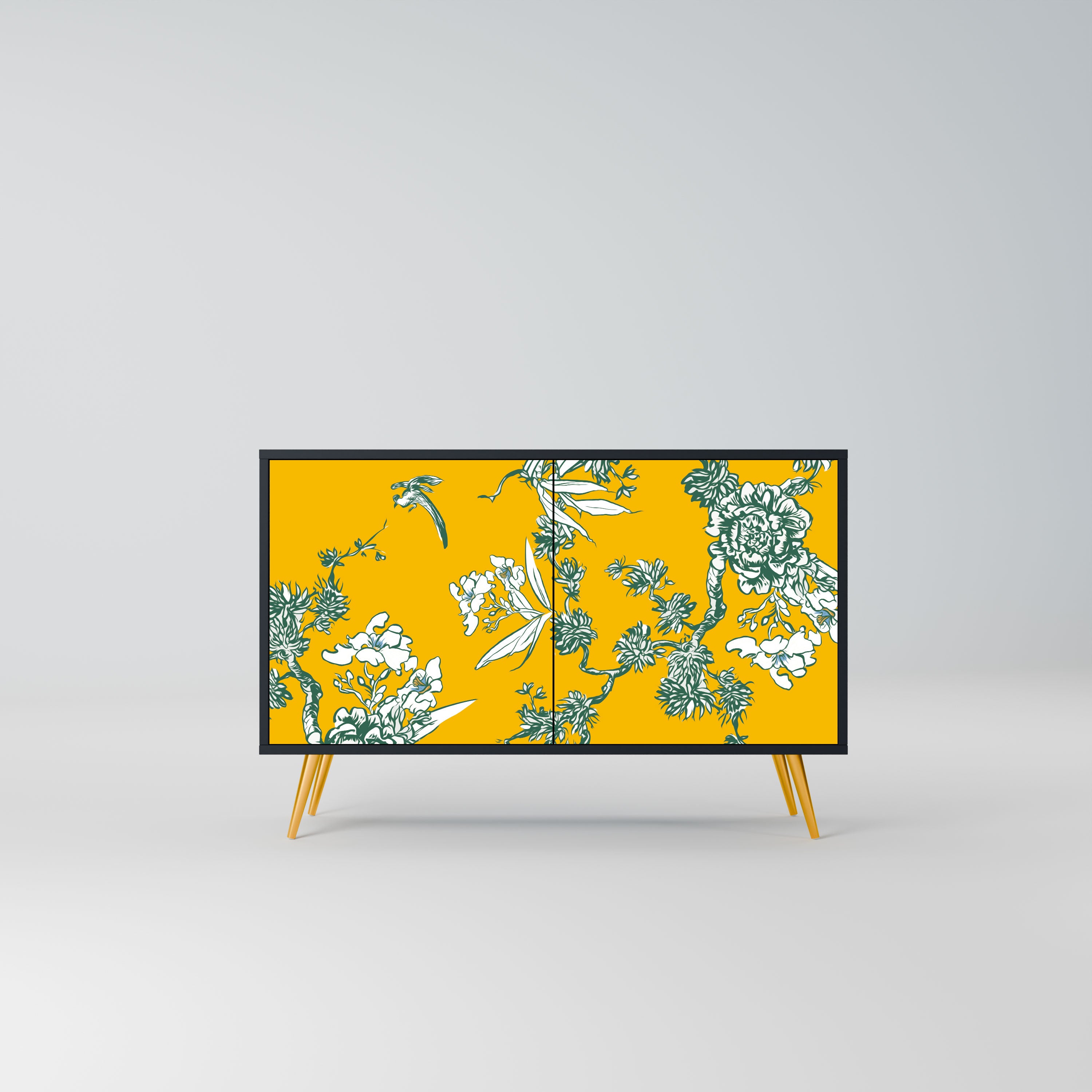 YELLOW CHINOISERIE Komoda 2-drzwiowa korpus Czarny