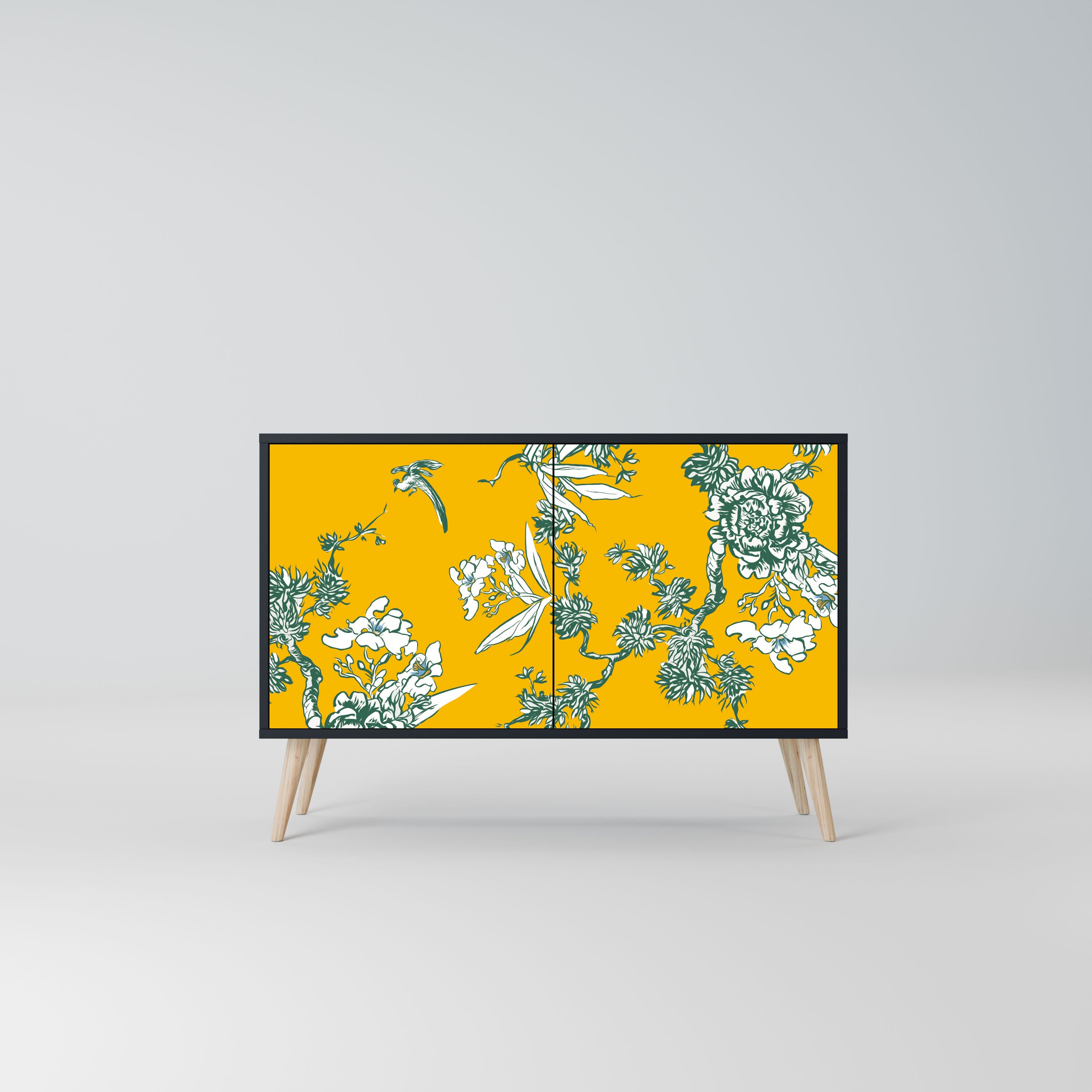 YELLOW CHINOISERIE Komoda 2-drzwiowa korpus Czarny