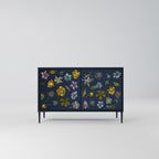 FLOWERS ON NAVY BLUE 2-türiges Sideboard