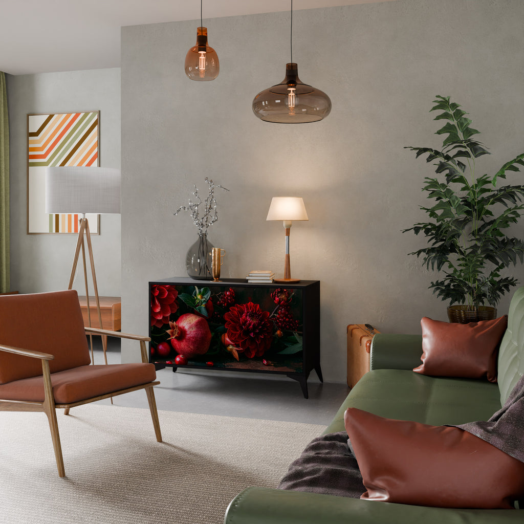 DAHLIAS AND POMEGRANATES 2-türiges Sideboard