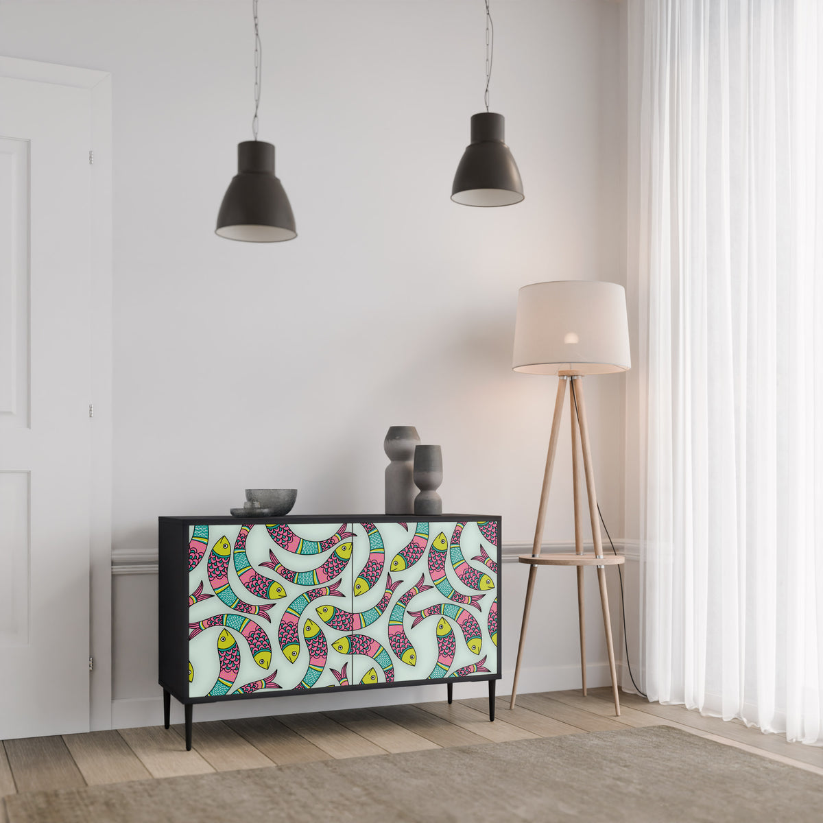 INDIAN FISH Aparador de 2 Portas