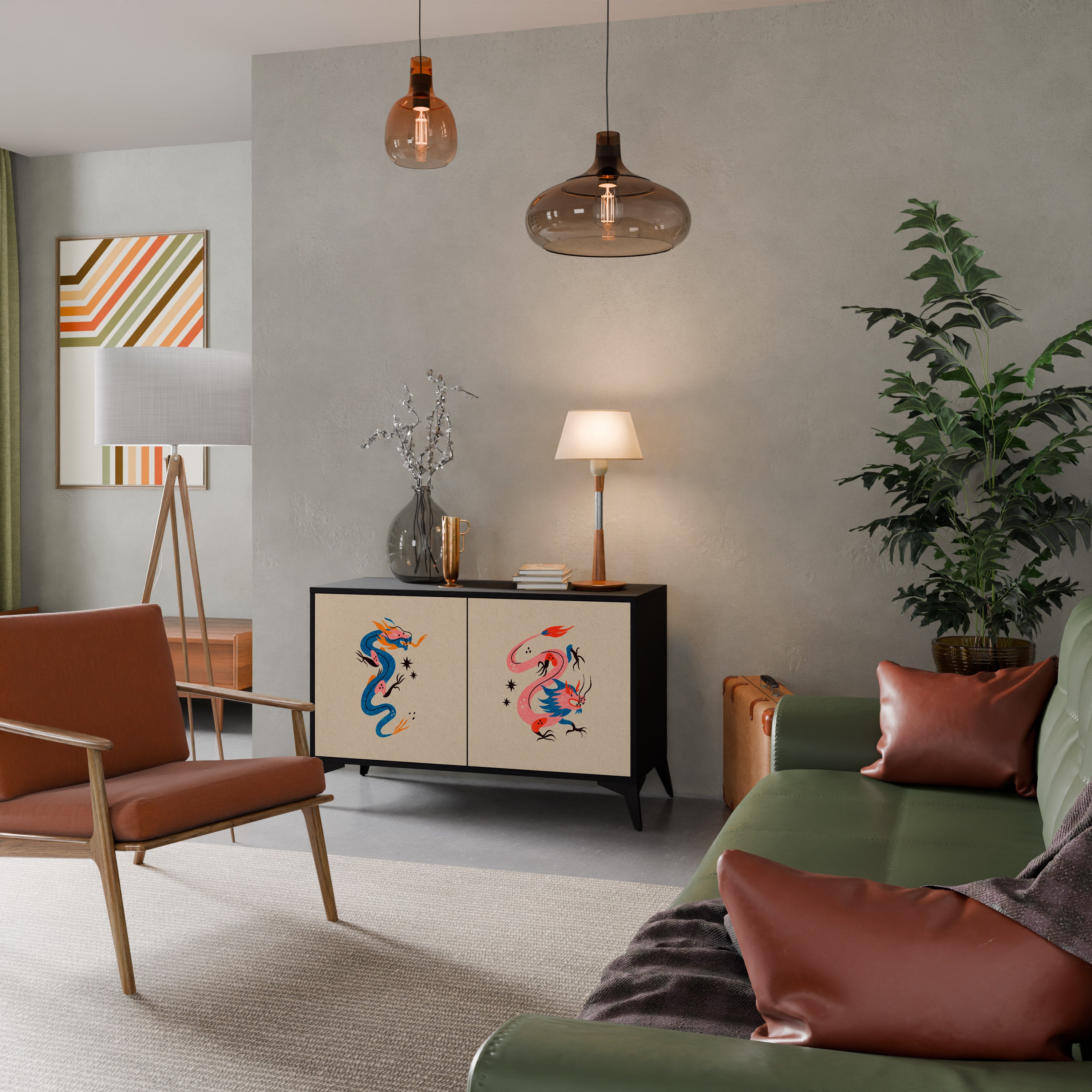 MYTHOLOGICAL CREATURES 2-Door Sideboard