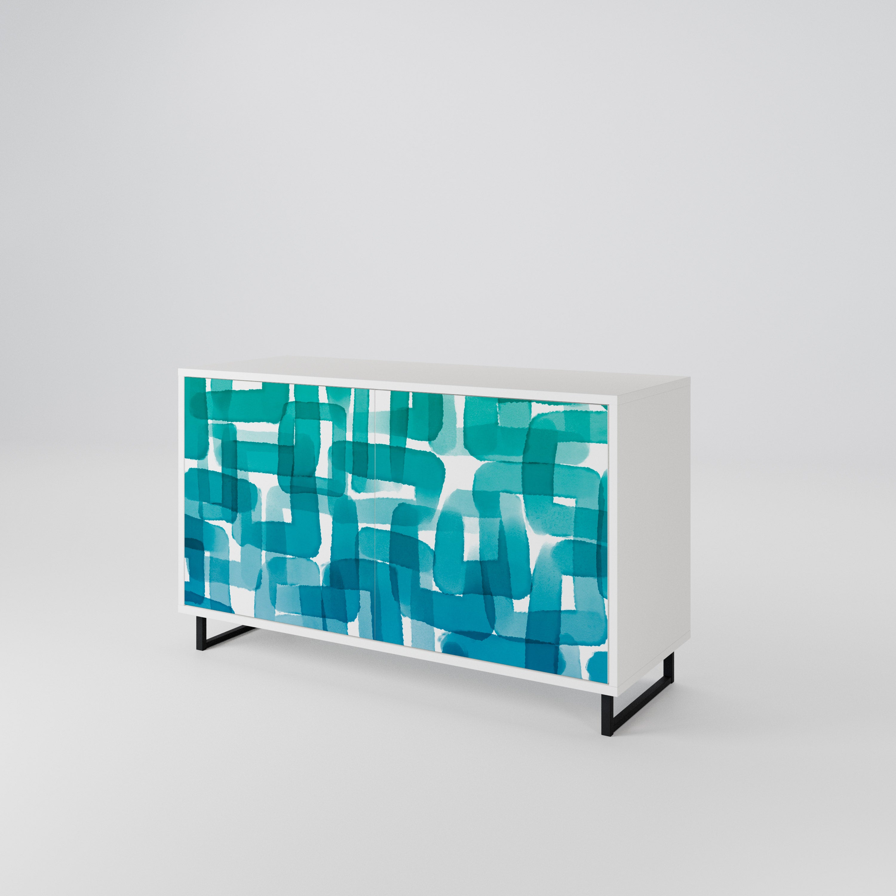 TURQUOISE RECTANGLES Μπουφές 2-θυρών