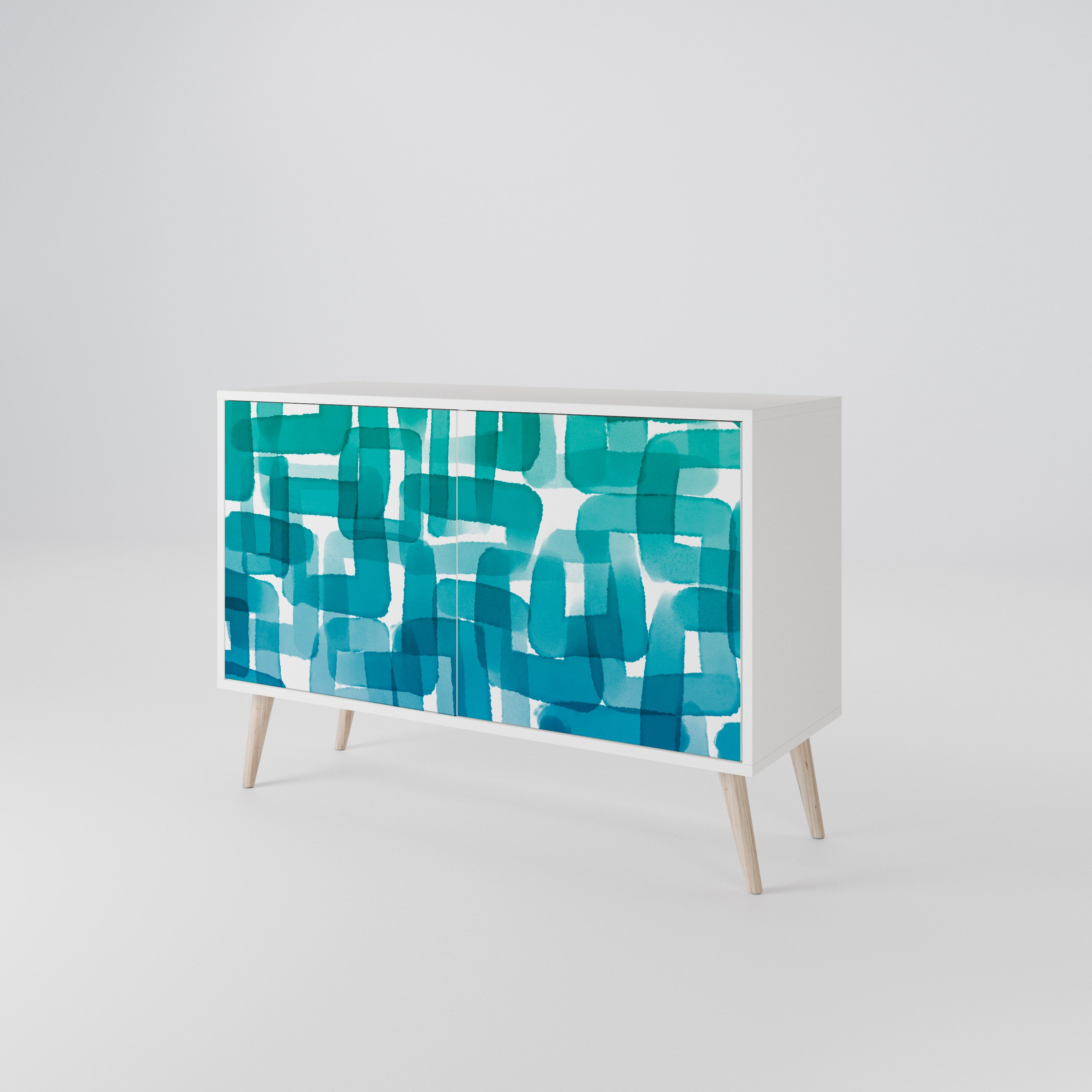 TURQUOISE RECTANGLES Μπουφές 2-θυρών