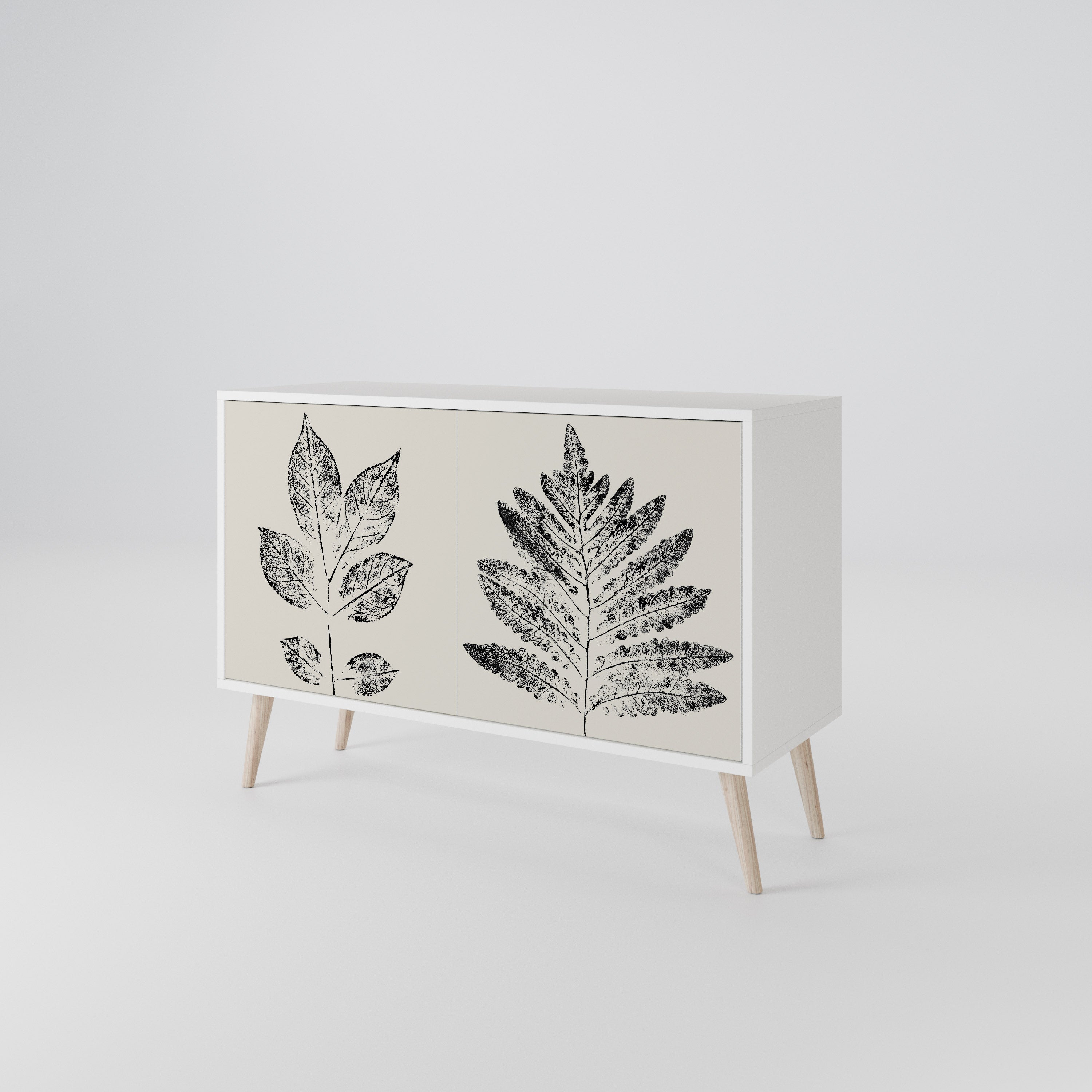 LEAFY STAMPS Skänk med två dörrar
