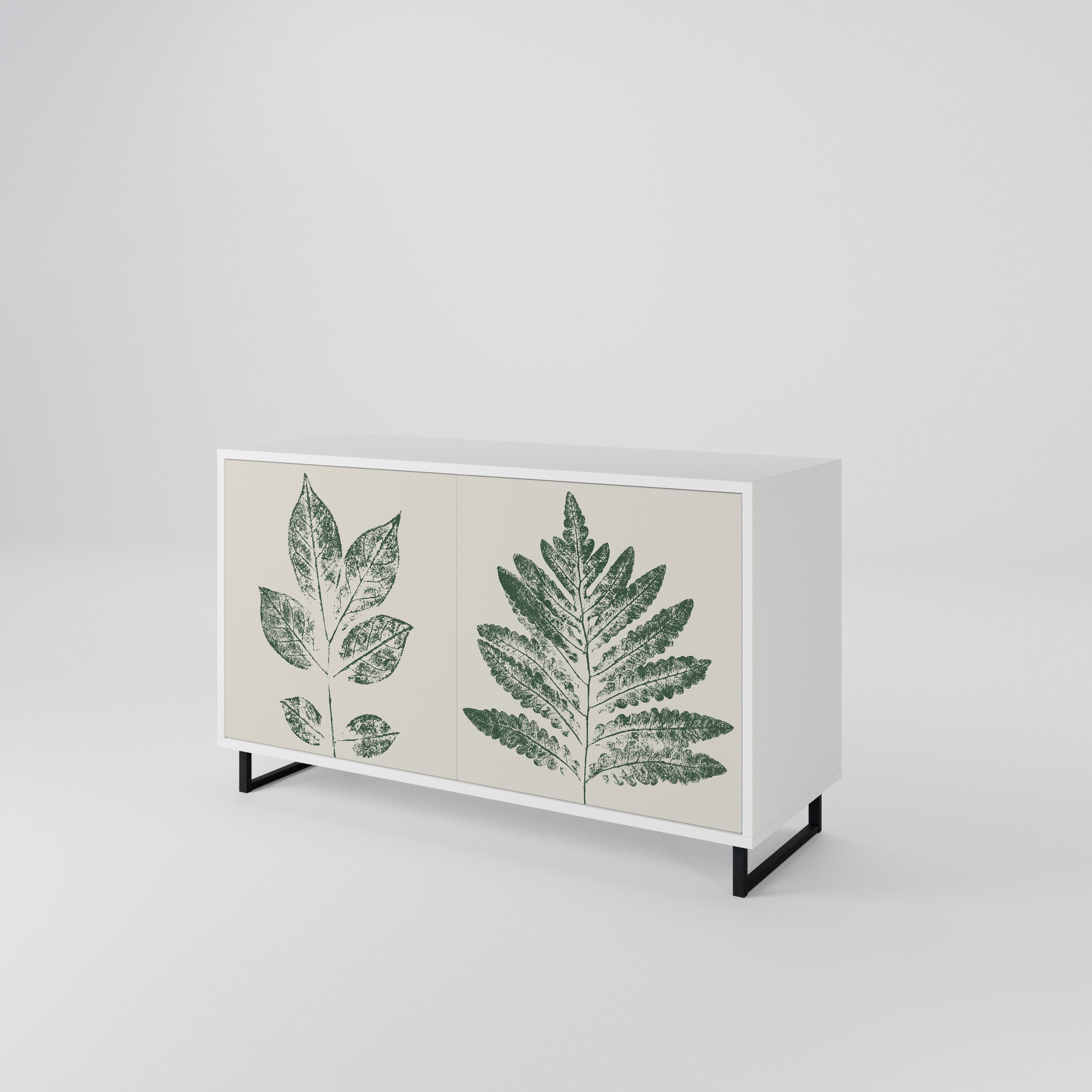 GREEN LEAFY STAMPS Skänk med två dörrar
