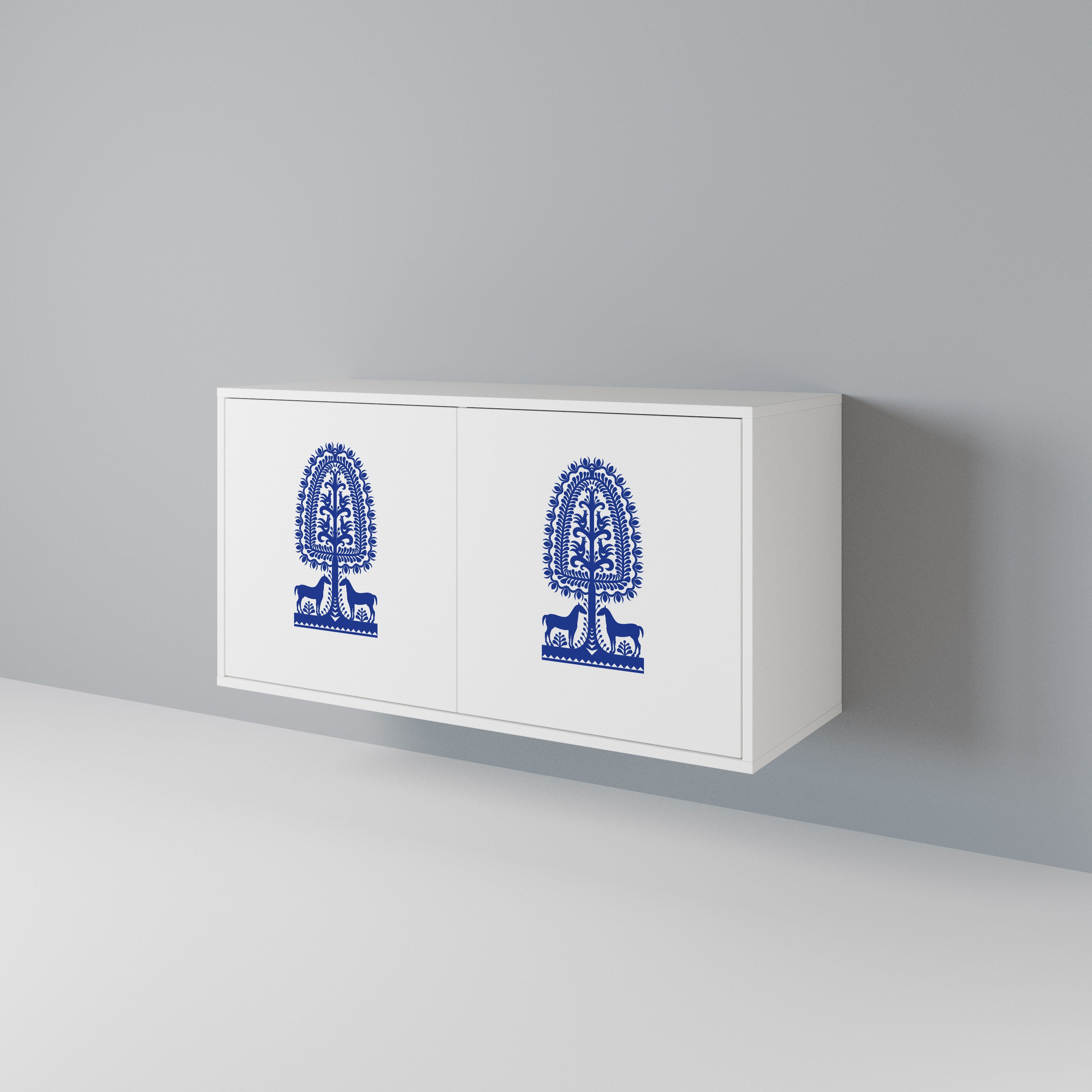 POLISH FOLK ART Skänk med två dörrar