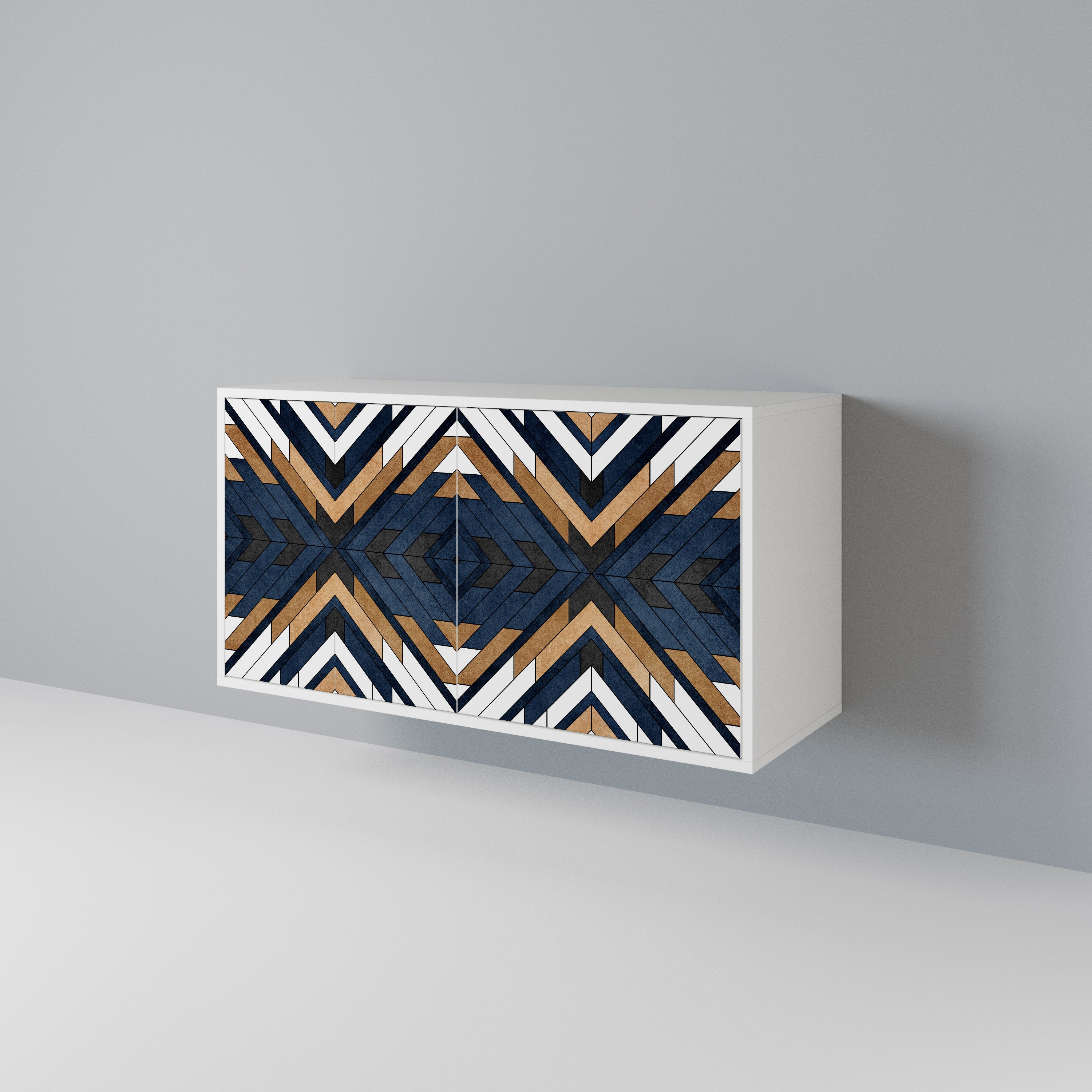 ARTFUL GEOMETRY Skänk med två dörrar