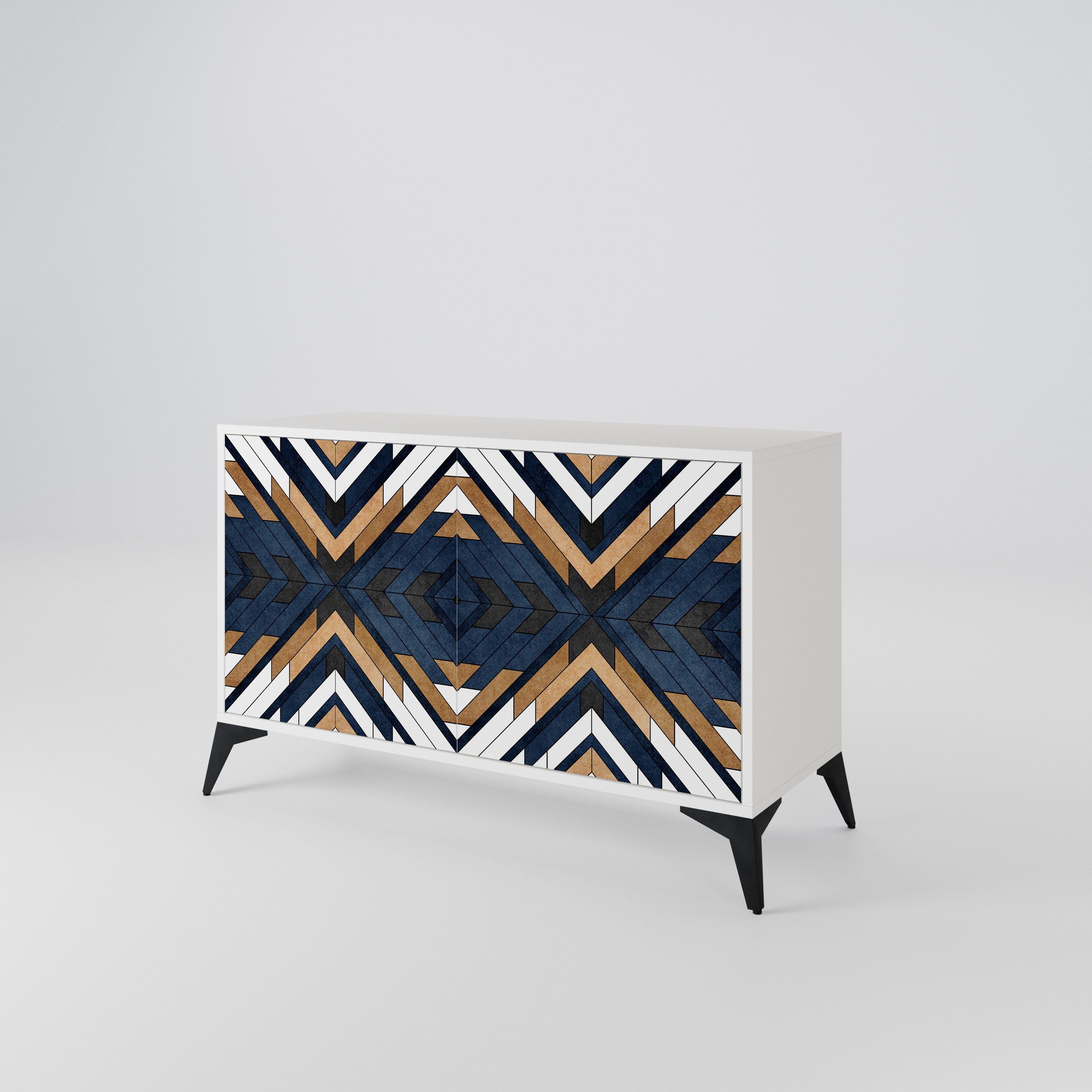 ARTFUL GEOMETRY Skänk med två dörrar