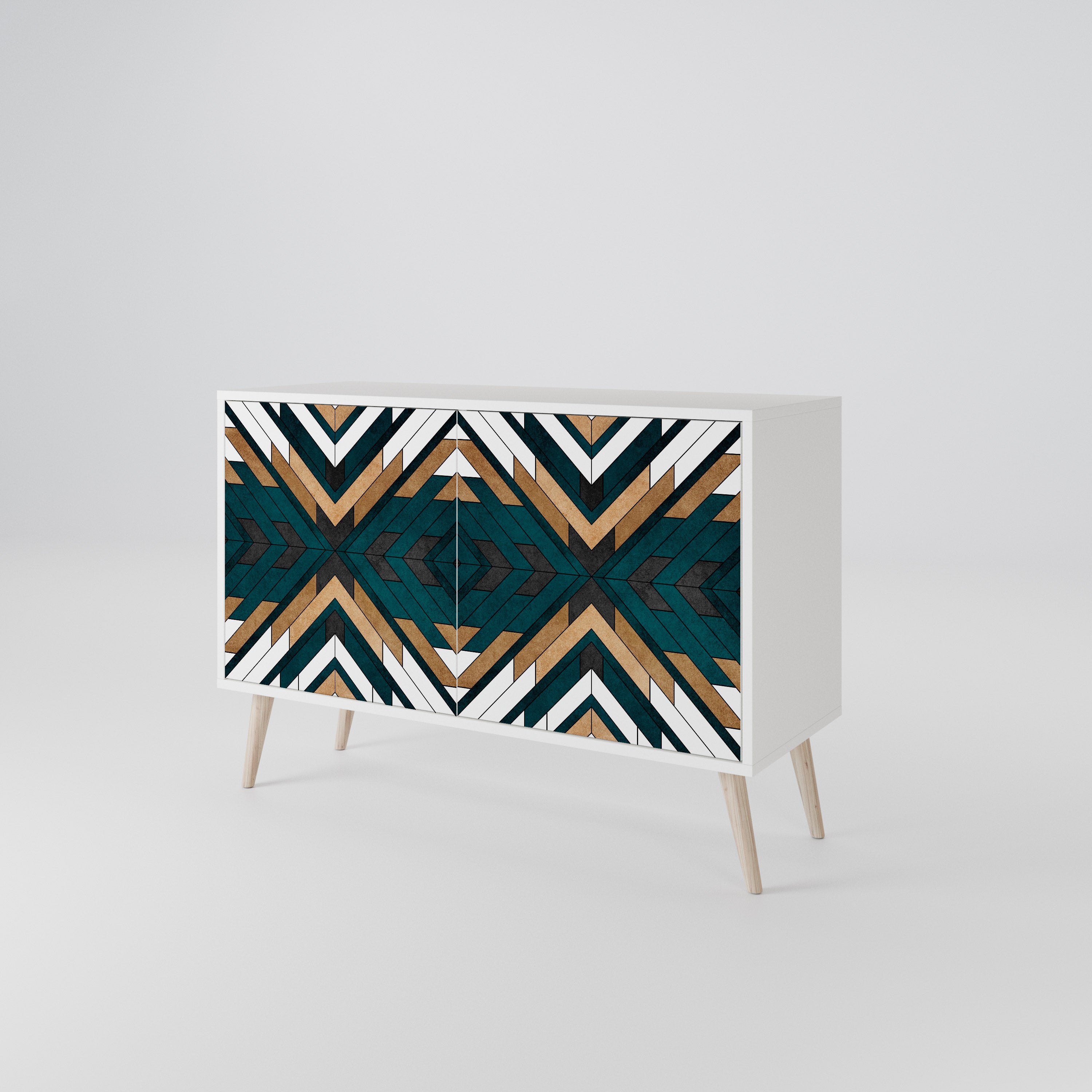 ARTISTIC GEOMETRY Skänk med två dörrar