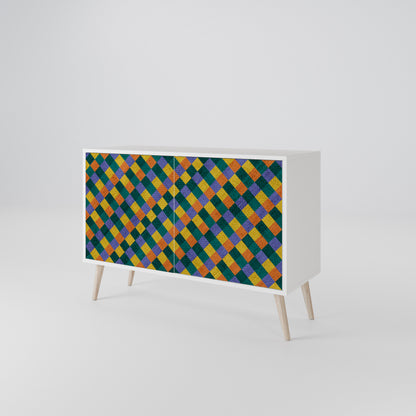 PAINTED SQUARES MIX 2-türiges Sideboard