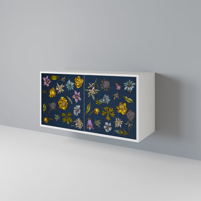 FLOWERS ON NAVY BLUE 2-Door Sideboard