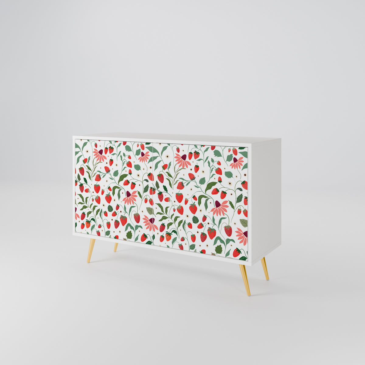 FLOWERS AND STRAWBERRIES Μπουφές 2-θυρών