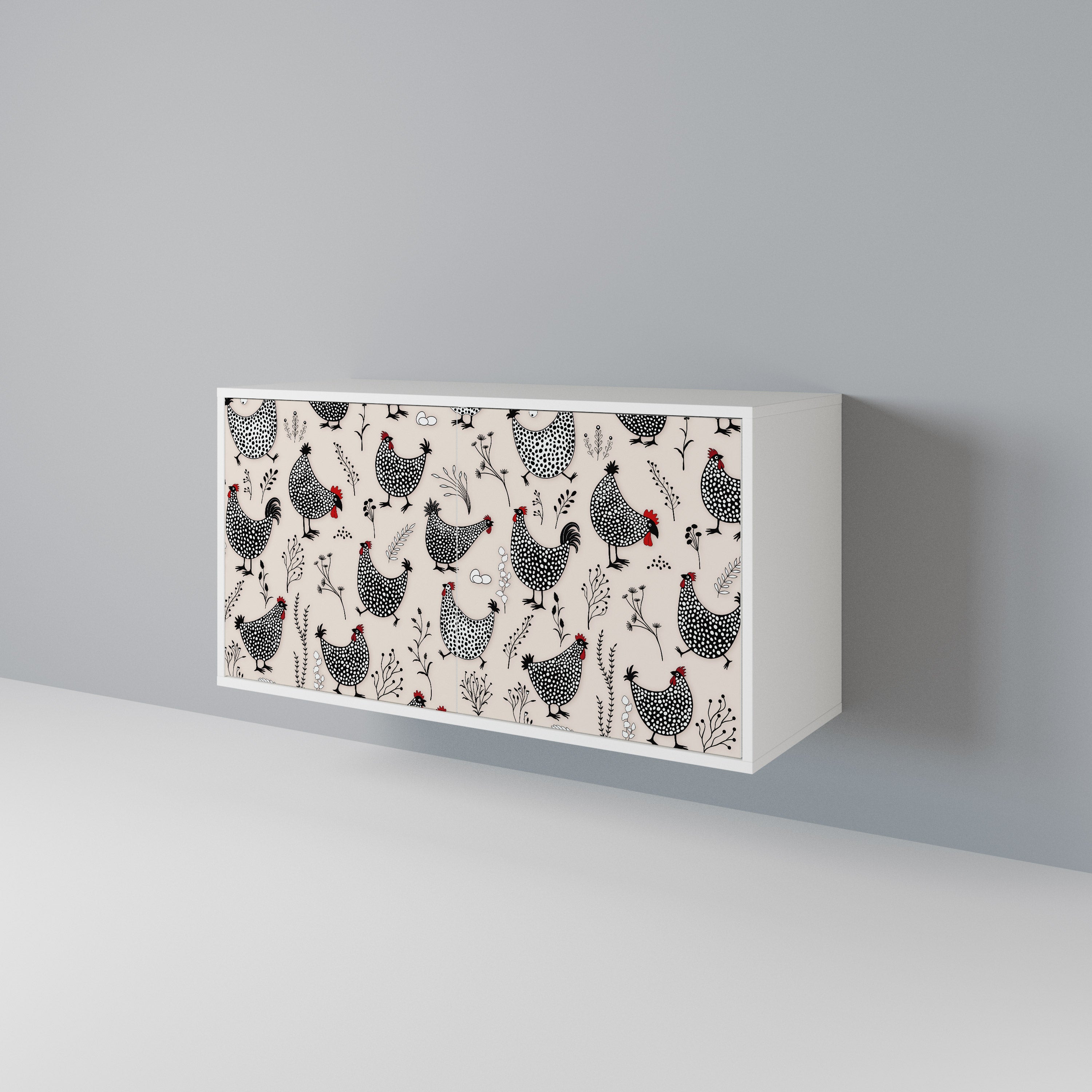 HAPPY HENS Aparador de 2 Puertas