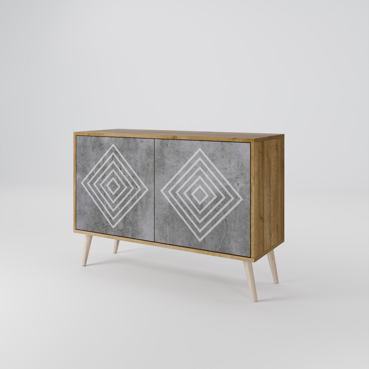 POLYGONAL ARTISTRY Aparador de 2 Puertas
