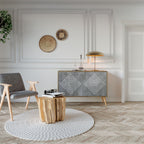 POLYGONAL ARTISTRY Aparador de 2 Portas