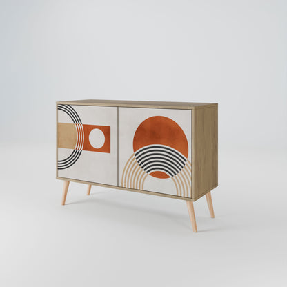 SPACE AROUND Credenza a 2 ante in effetto rovere