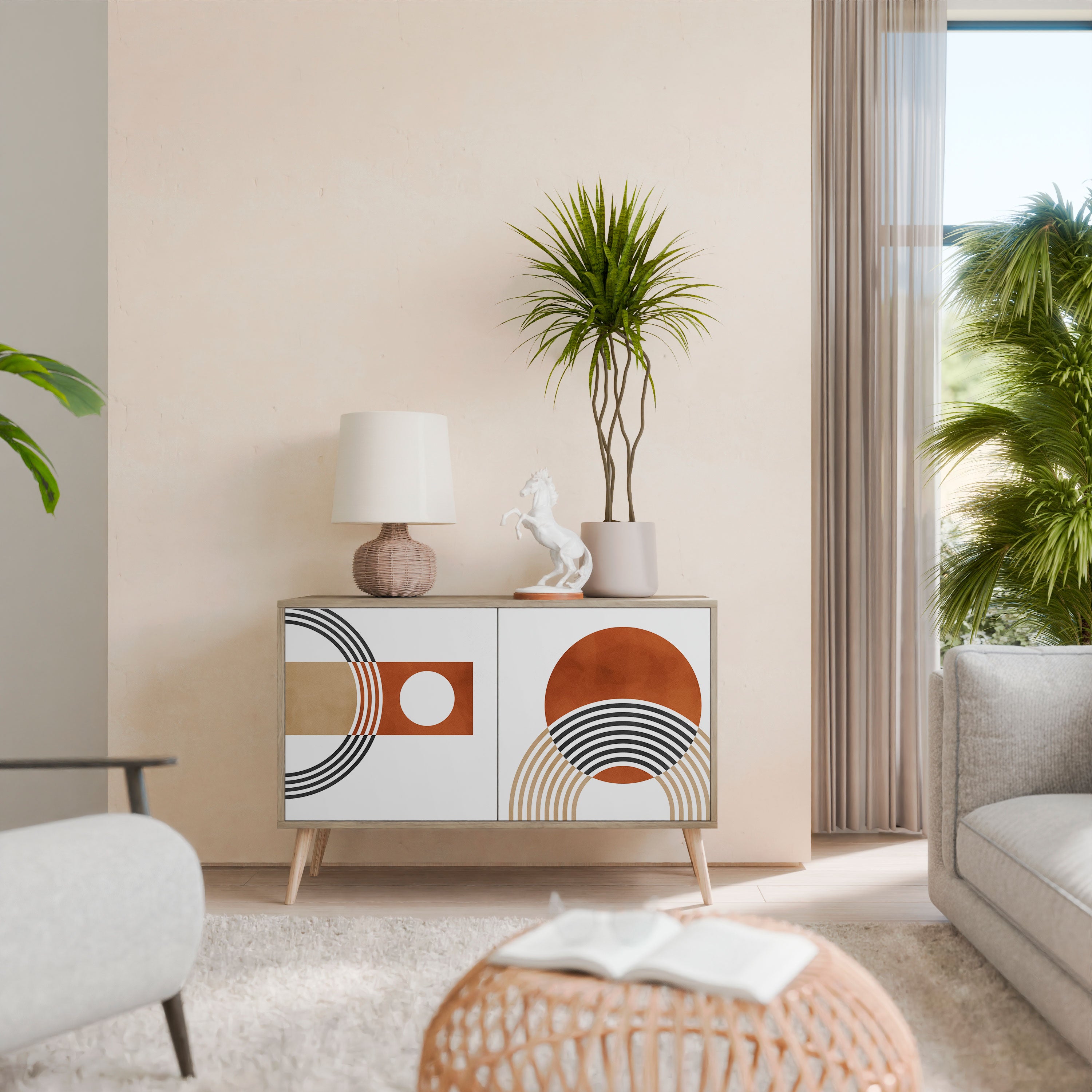 CIRCLE RHYTM Skänk med två dörrar