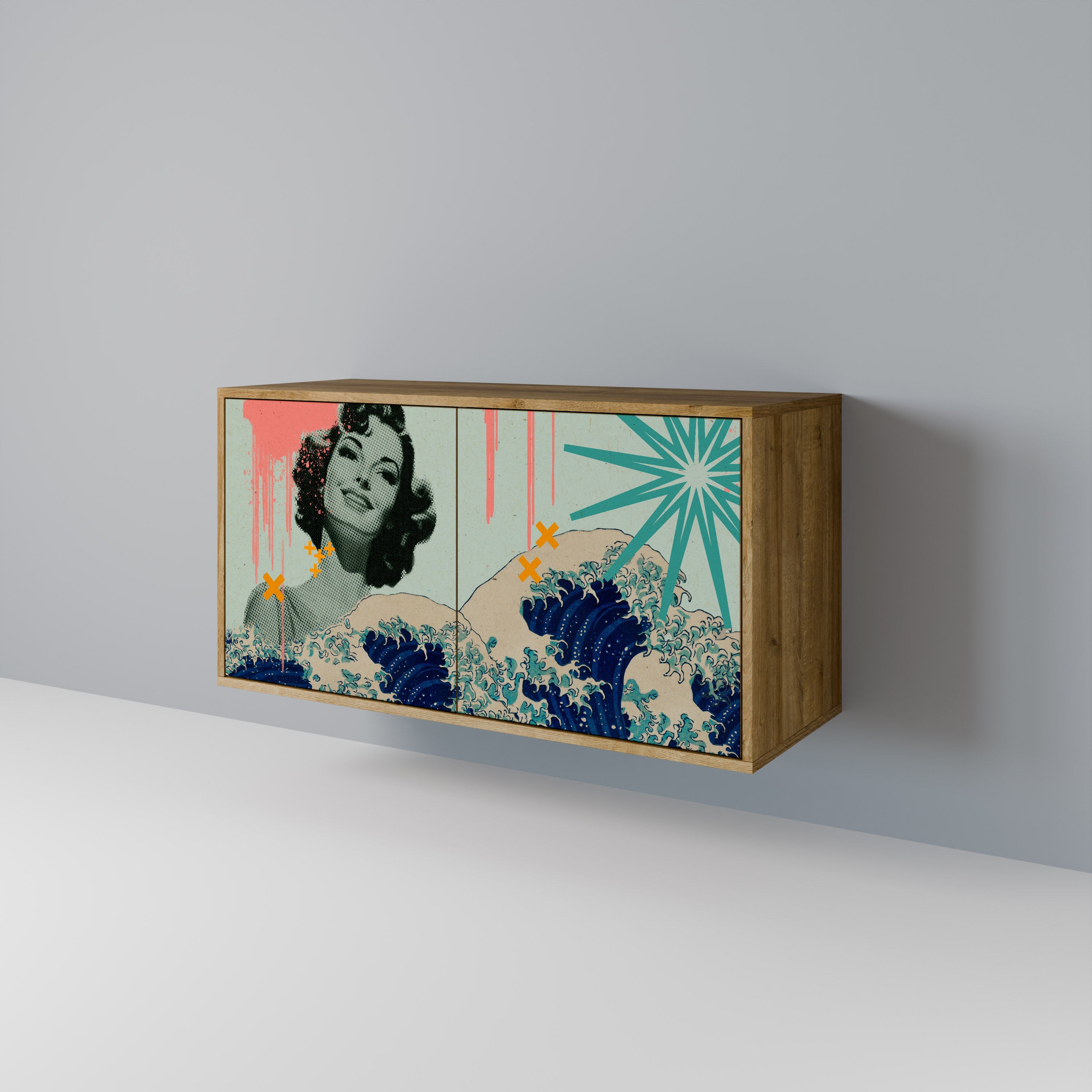 KANAGAWA BEAUTY Skänk med två dörrar