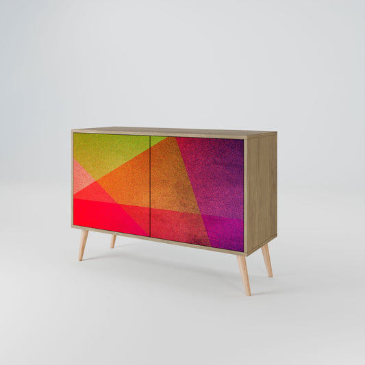 Credenza VIVID GEOMETRY a 2 ante in effetto rovere