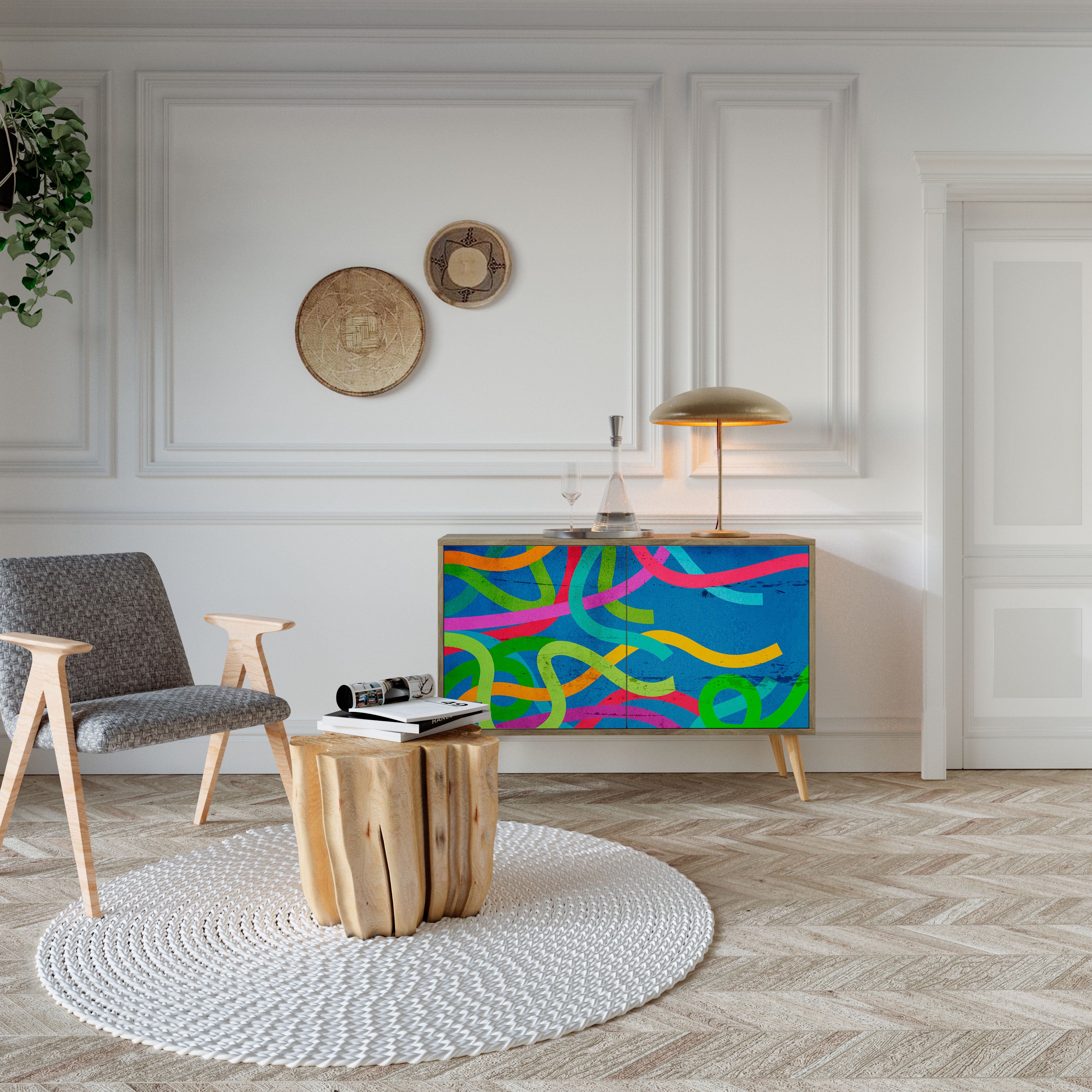 STREAMER TANGLE Skänk med två dörrar