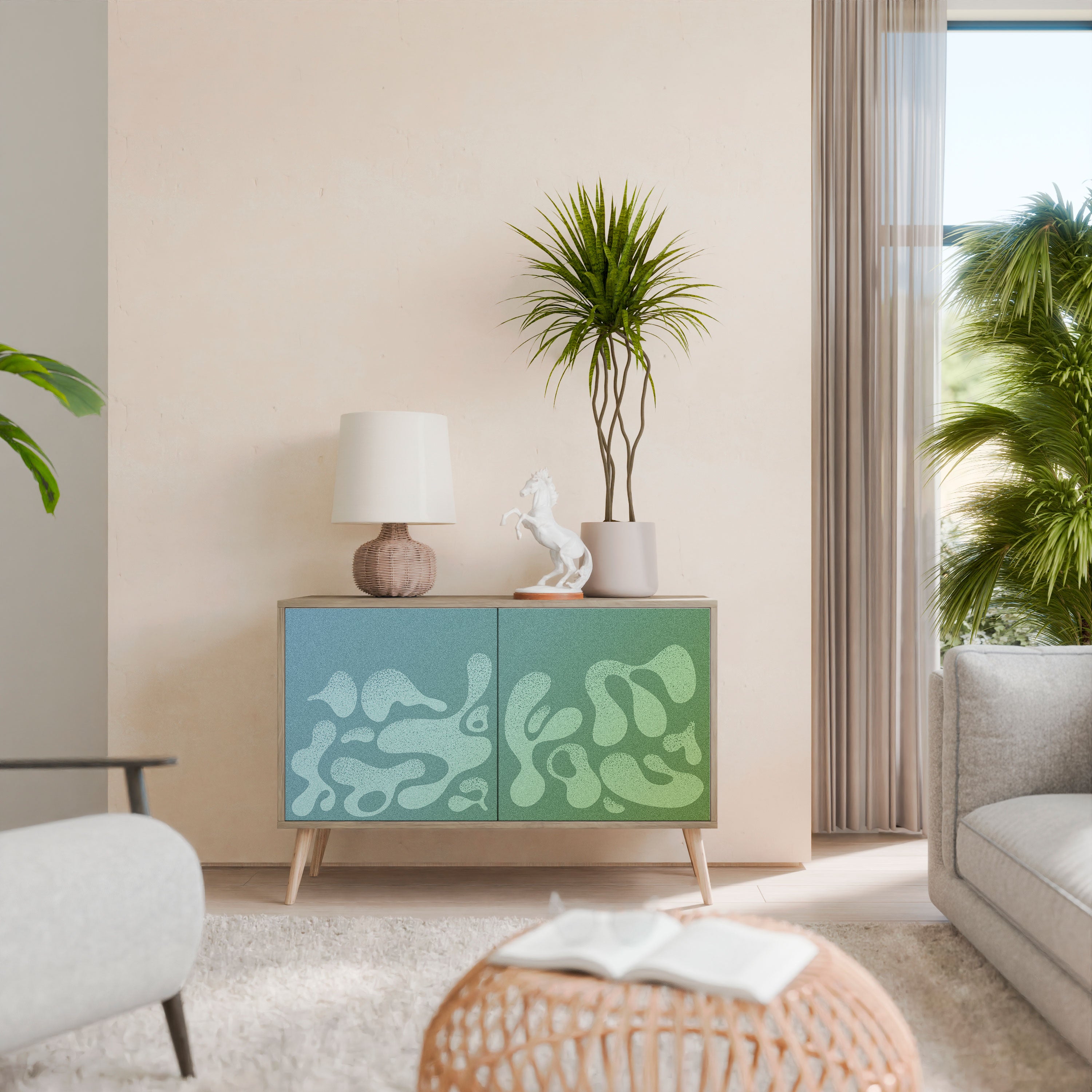 IRREGULAR BLUE Μπουφές 2-θυρών