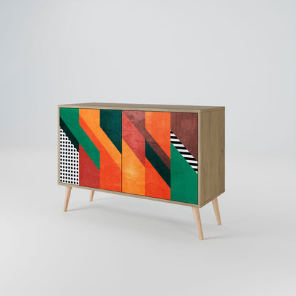 Credenza MAKESHIFT ARTISTRY a 2 ante effetto rovere