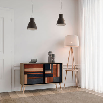 Credenza INTREPID FORMATION a 2 ante in effetto rovere