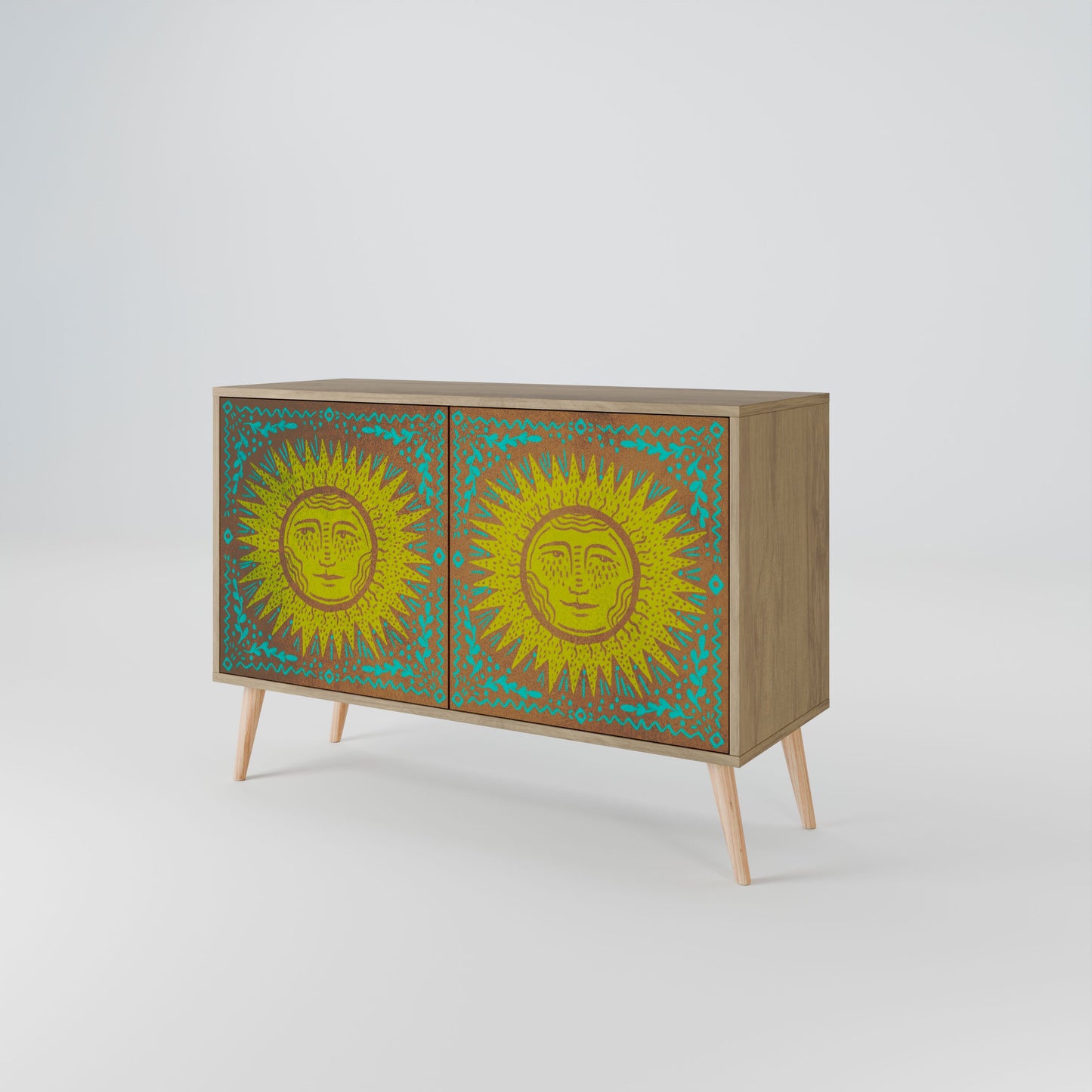 SUNSHINE EULOGY 2-Door Sideboard in Oak Effect