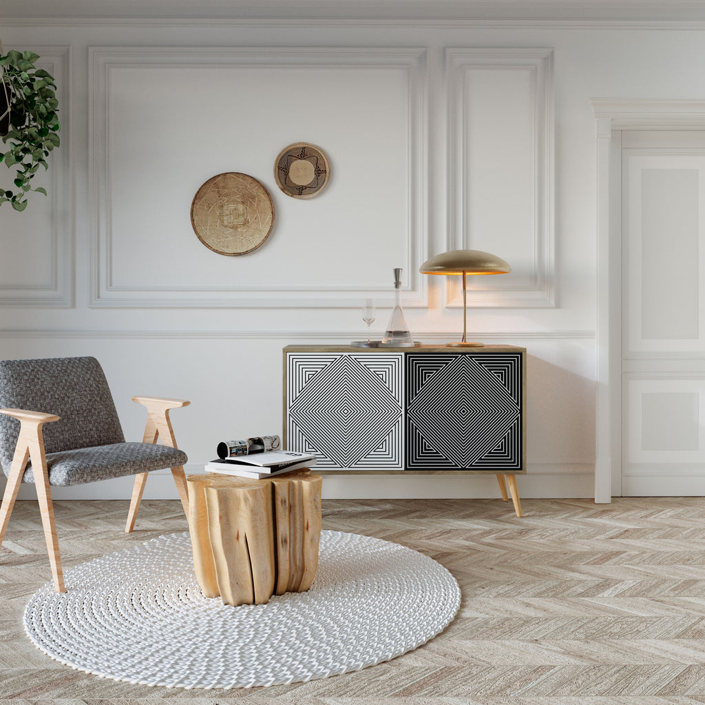 POLYGON ILLUSION Aparador de 2 Puertas