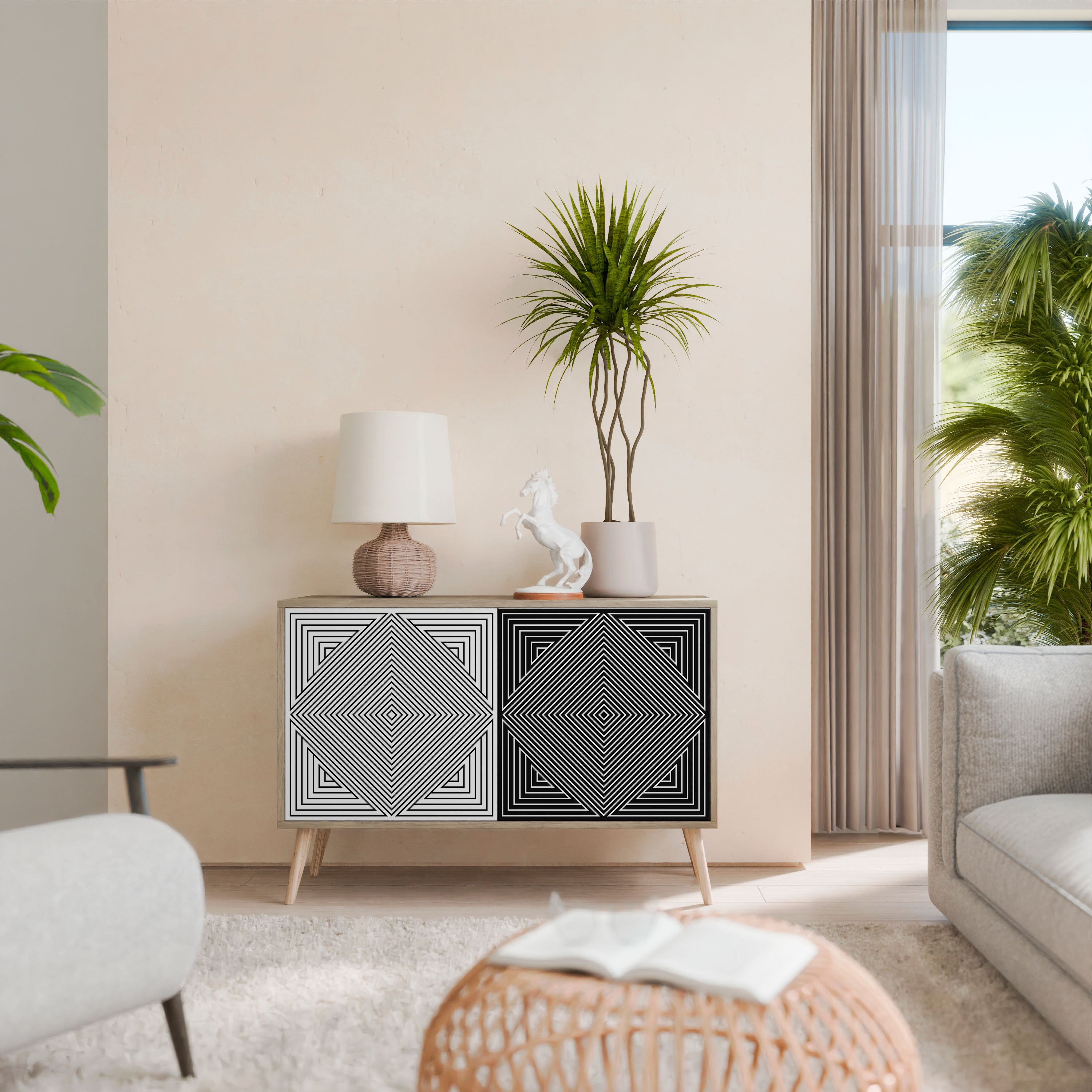 POLYGON ILLUSION 2-türiges Sideboard