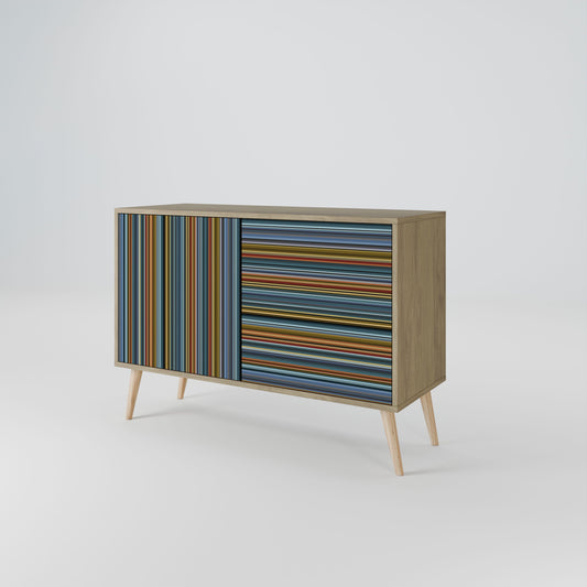 Credenza LINEOUT SPECTRUM a 2 ante in effetto rovere